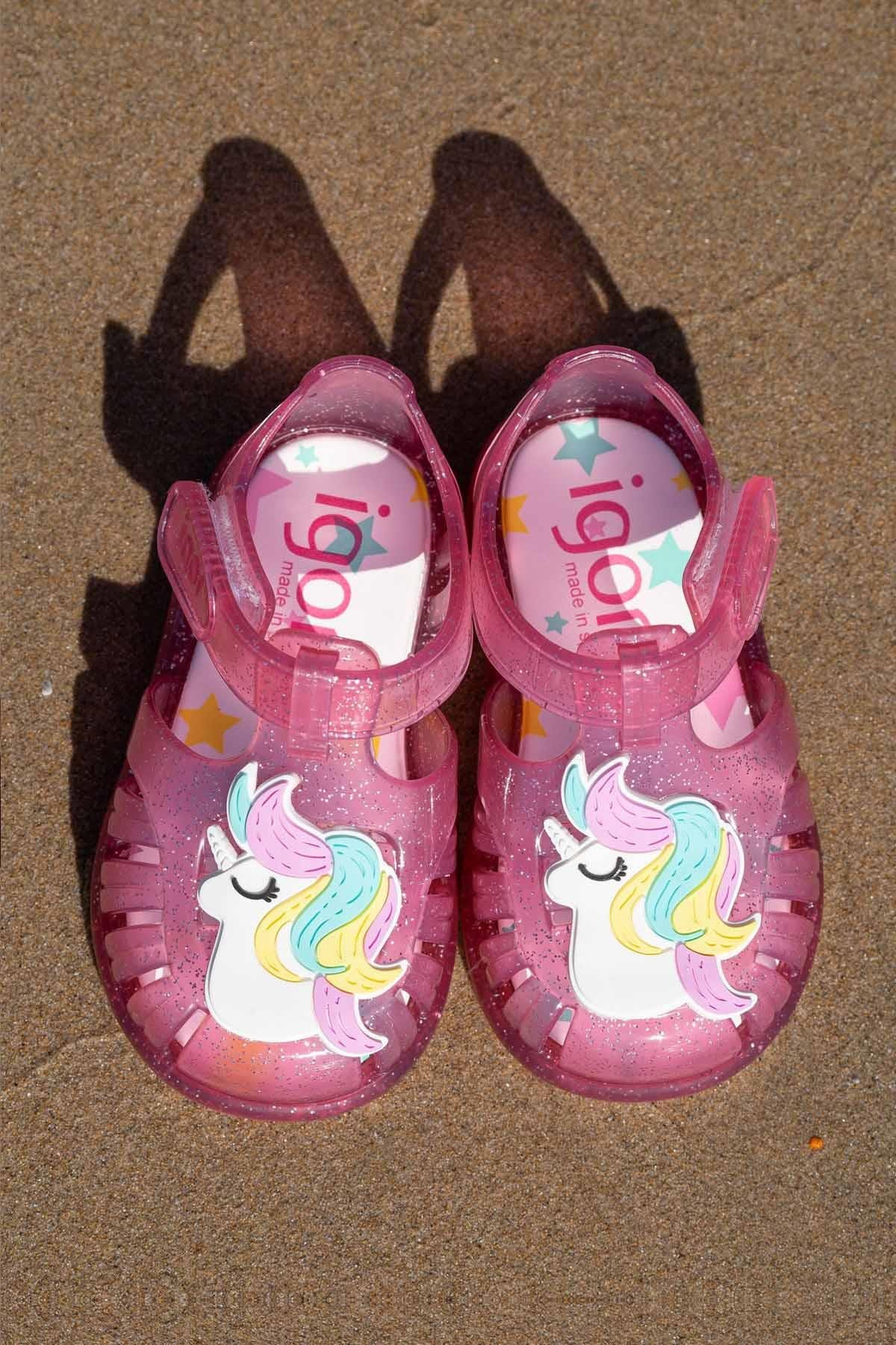IGORSandaletIgor Tobby Gloss Unicornio Çocuk Sandalet Ayakkabı S10309-057Fucsıa