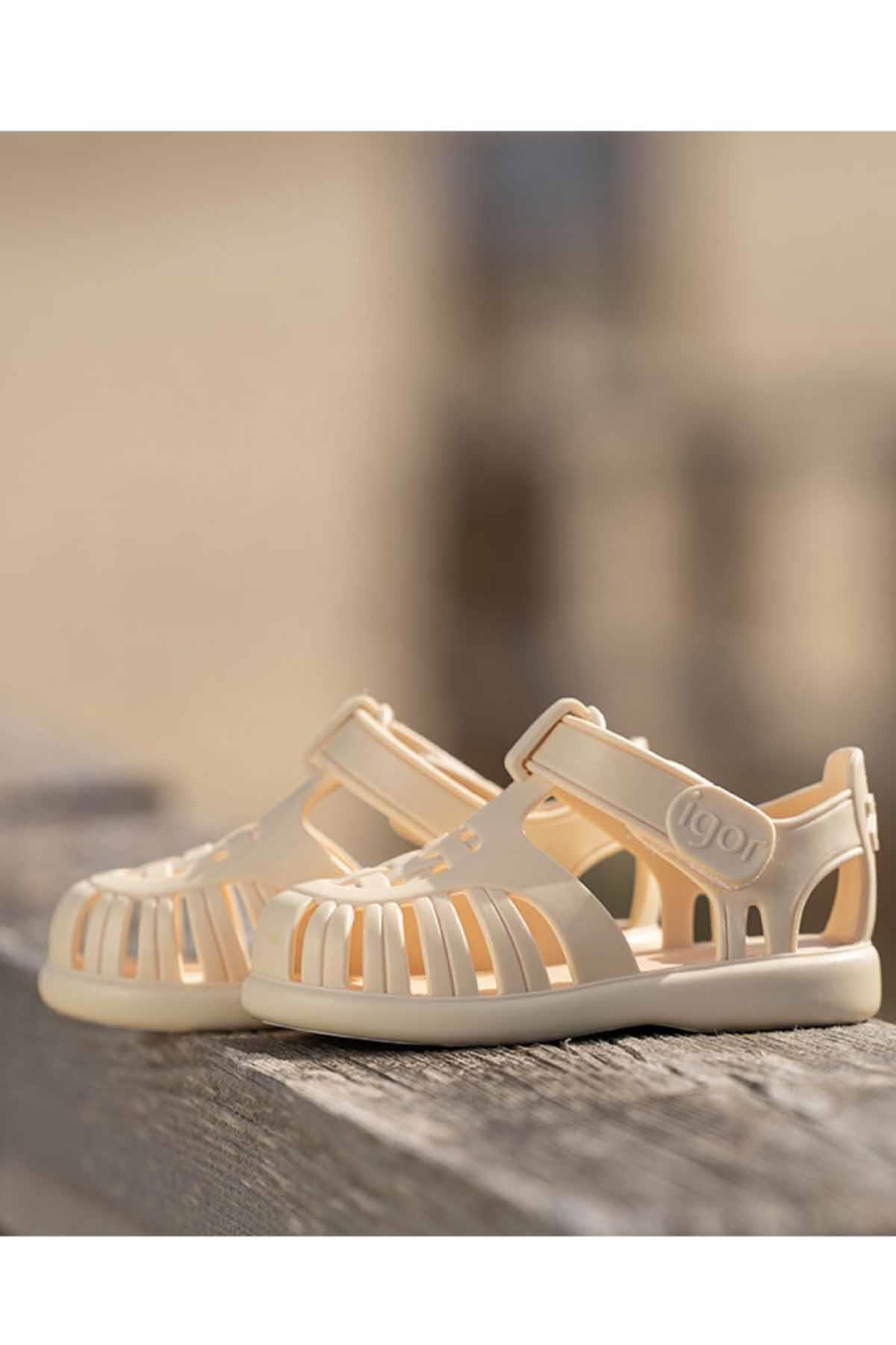 IGORSandaletIgor Tobby Solid Çocuk Sandalet Ayakkabı S10271-079Marfil