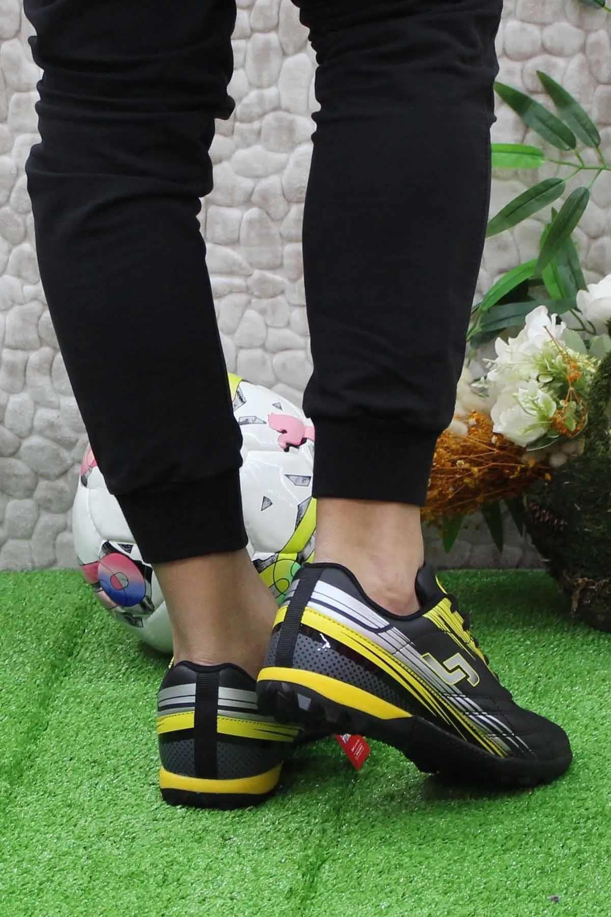 JUMPHalı SahaJump Erkek Halı Saha Erkek Halı Saha Ayakkabı JA129117121AT-1SIYAH-SARI