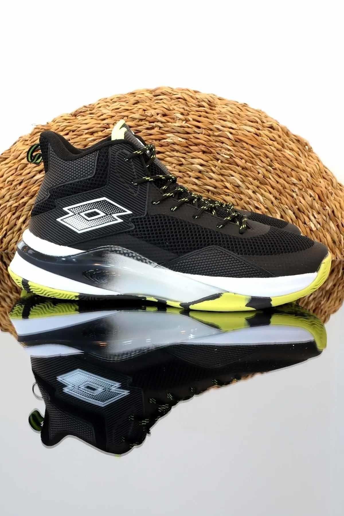 LOTTO BasketbolLotto Basketbol Ayakkabısı Erkek Basketbol Ayakkabı 101394994Siyah-YŞL