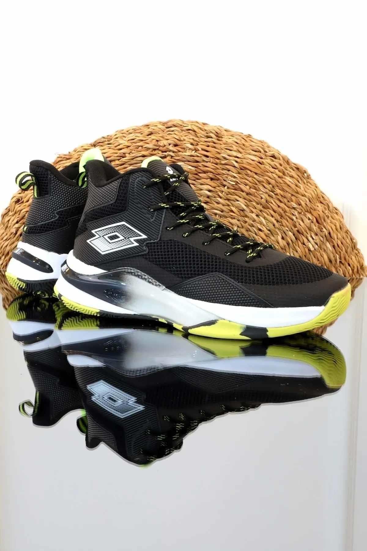 LOTTO BasketbolLotto Basketbol Ayakkabısı Erkek Basketbol Ayakkabı 101394994Siyah-YŞL