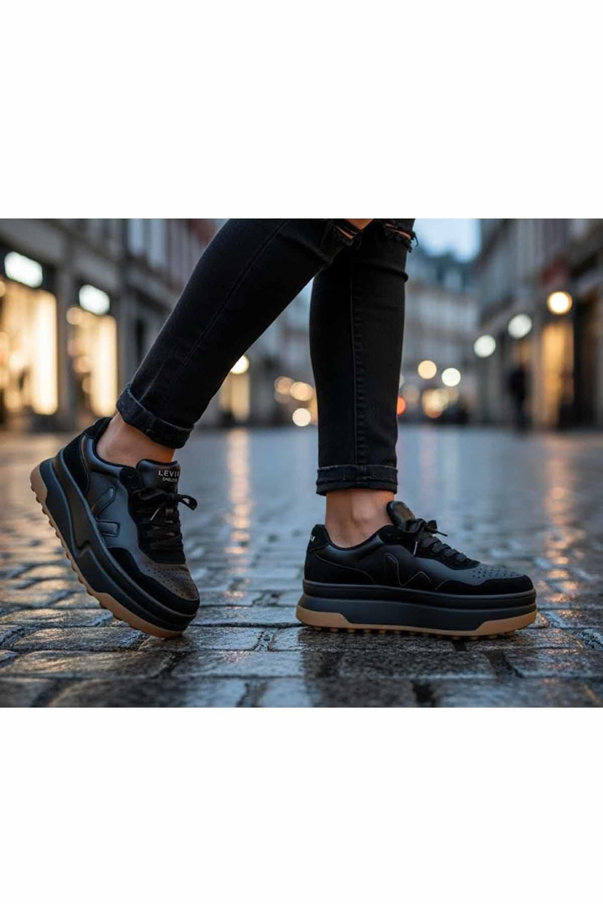 LUFIANSneakerLufian BLEIR Kadın Sneaker Ayakkabı 112230221SIYAH