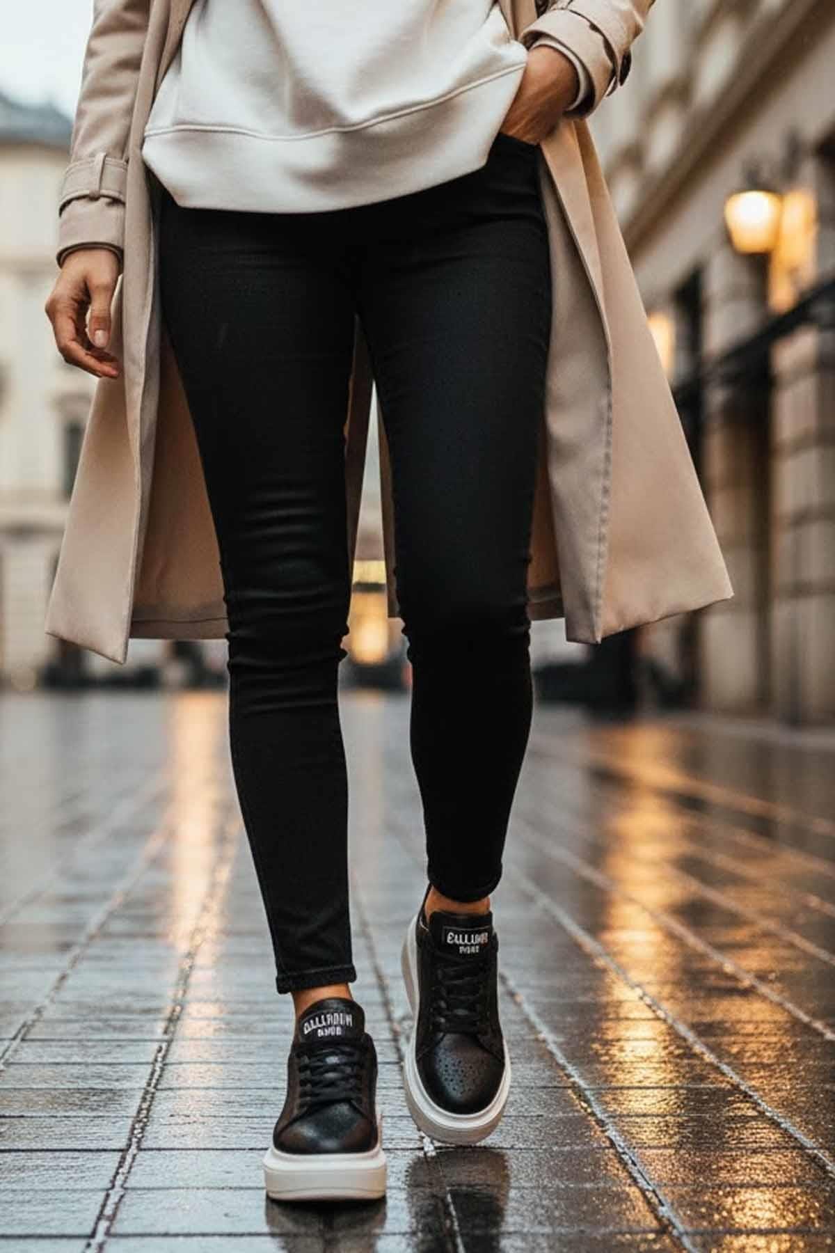 LUFIANSneakerLufian VANESSA Kadın Spor Ayakkabı Kadın Sneaker Ayakkabı 122230040SIYAH