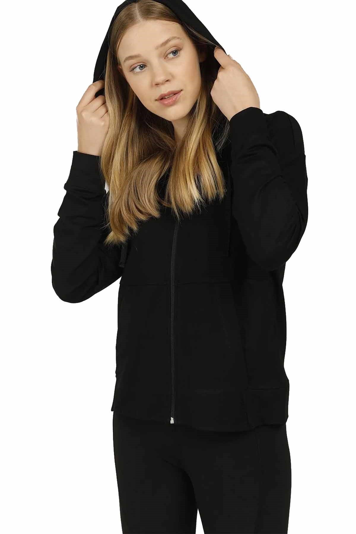 LUMBERJACKEşofman ÜstLumberjack CT431 Kate Full zıp Kadın Eşofman Üst 100582873SIYAH