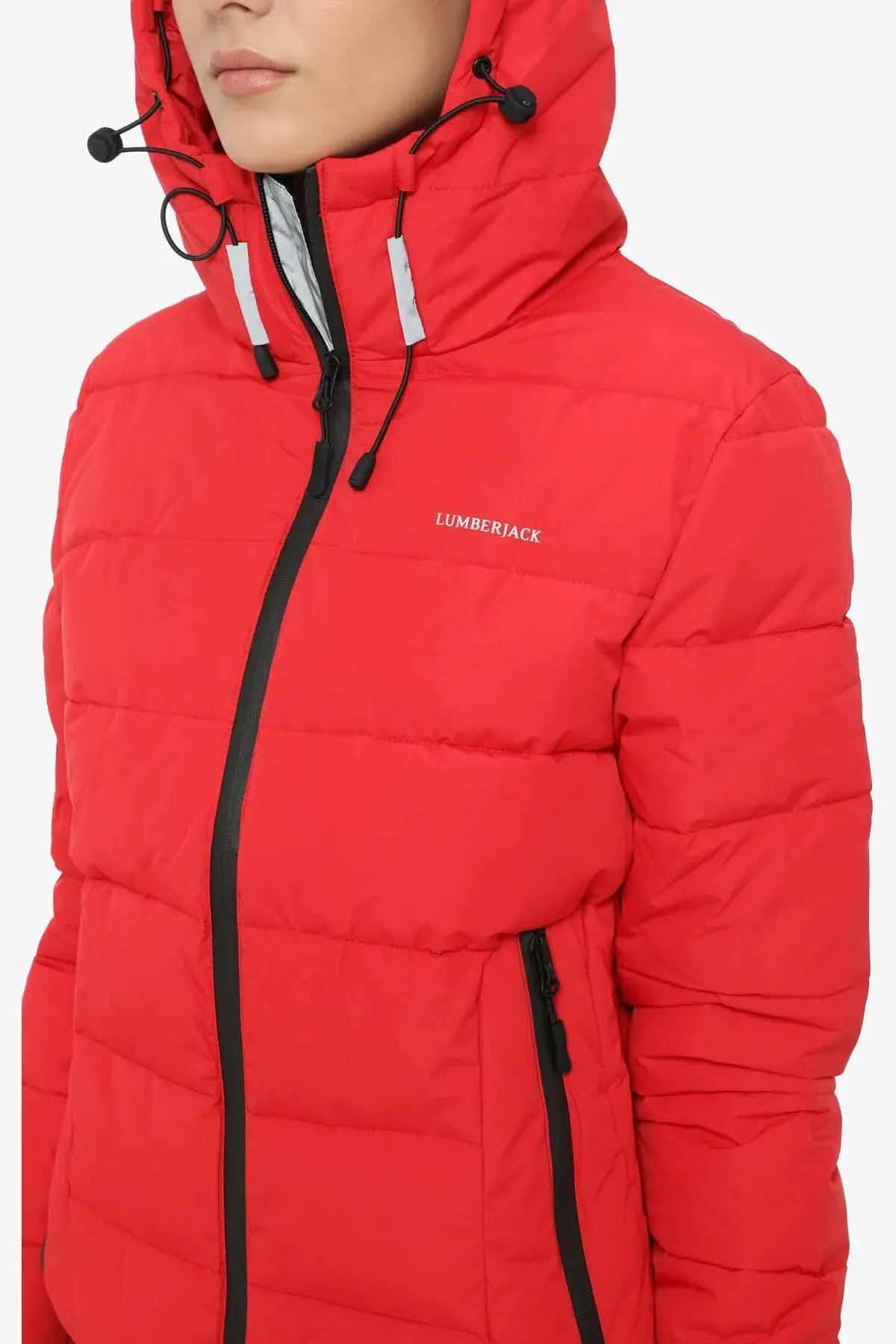 LUMBERJACKMontLumberjack APRESKI COAT Kadın Mont 100596600-1KIRMIZI