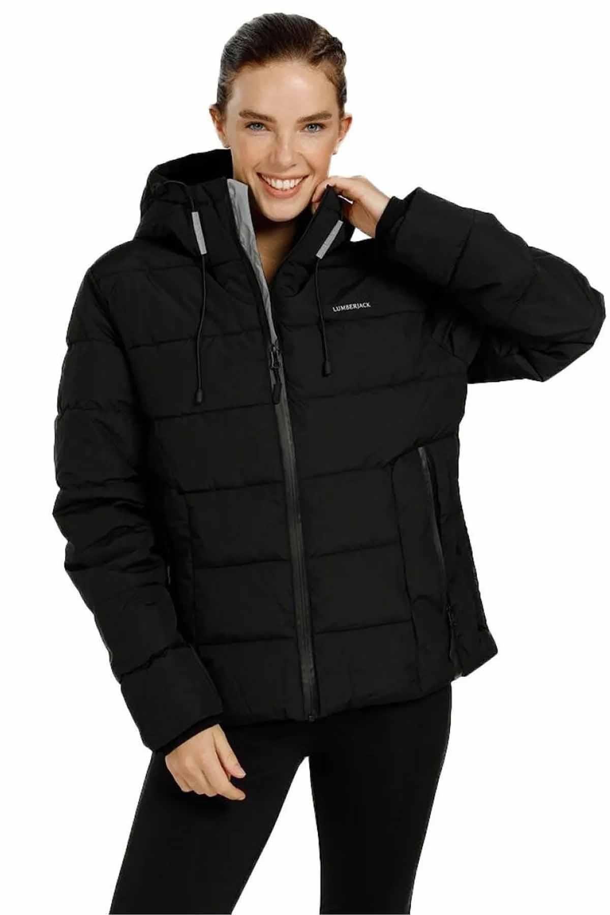 LUMBERJACKMontLumberjack APRESKI COAT B7 Kadın Mont 101398817SIYAH