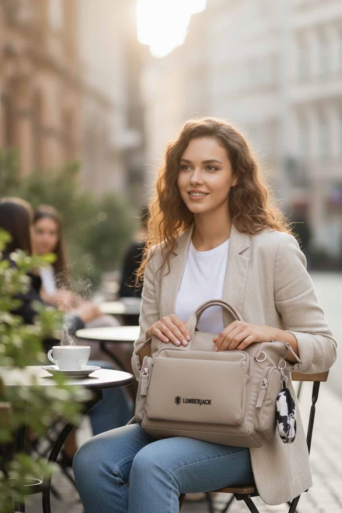 LUMBERJACKOmuz ÇantaLumberjack PRST Çok Cepli Omuz Çantası Kadın Omuz Çanta 102689534Bej