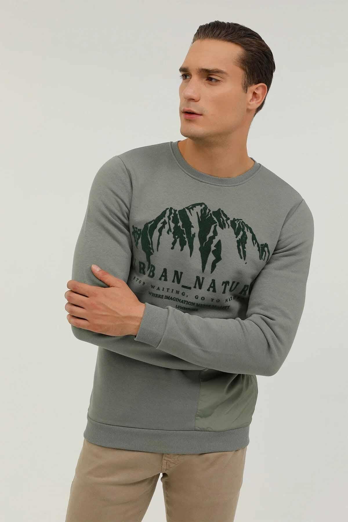 LUMBERJACKSweatshirtLumberjack Nature M-CG556 B-2 Erkek Sweatshirt 100002636-2Haki