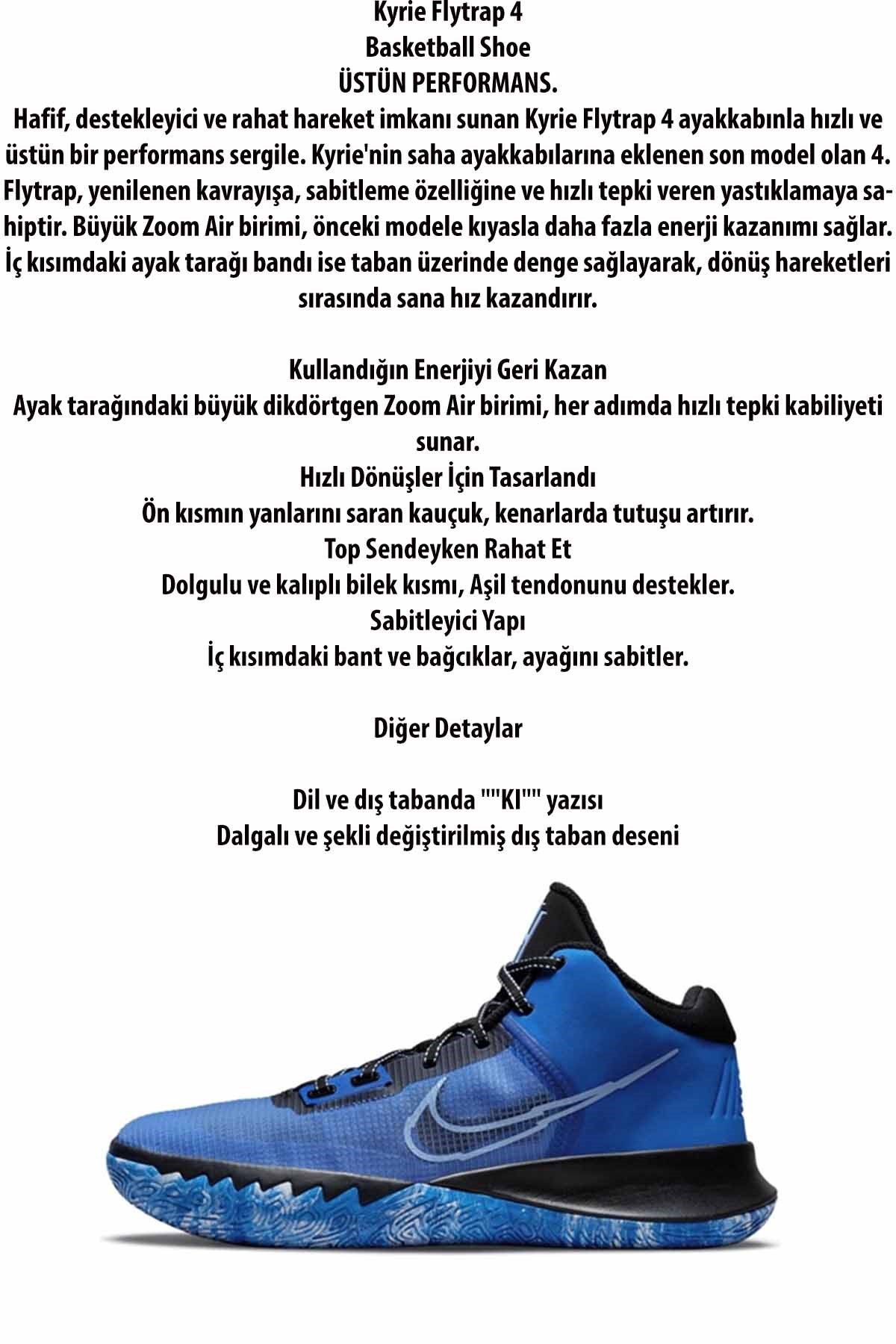 NIKE BasketbolKyrie Flytrap IV Erkek Basketbol Ayakkabı CT1972-401-MAVİ