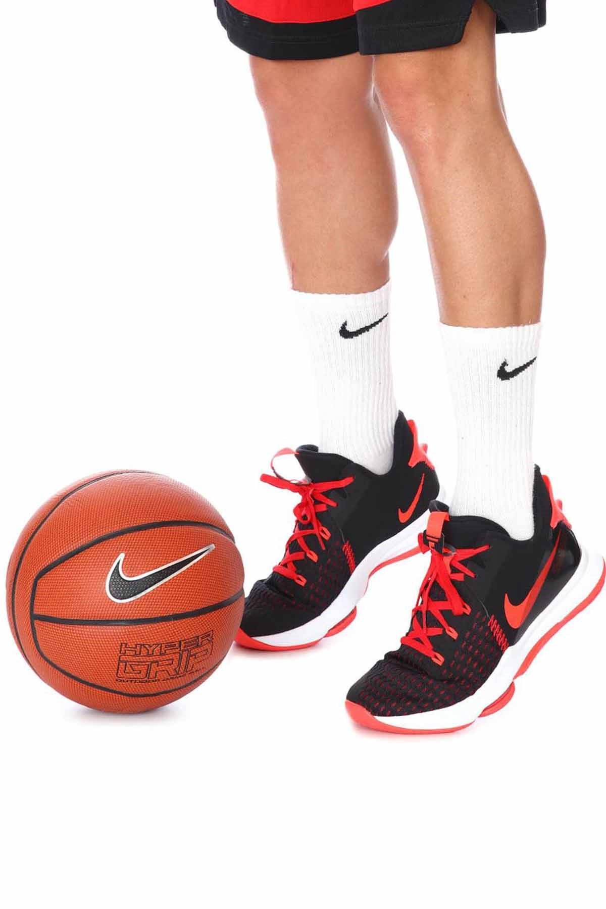 NIKE BasketbolLebron Witness V Erkek Basketbol Ayakkabı CQ9380-005-Siyah-Krmz