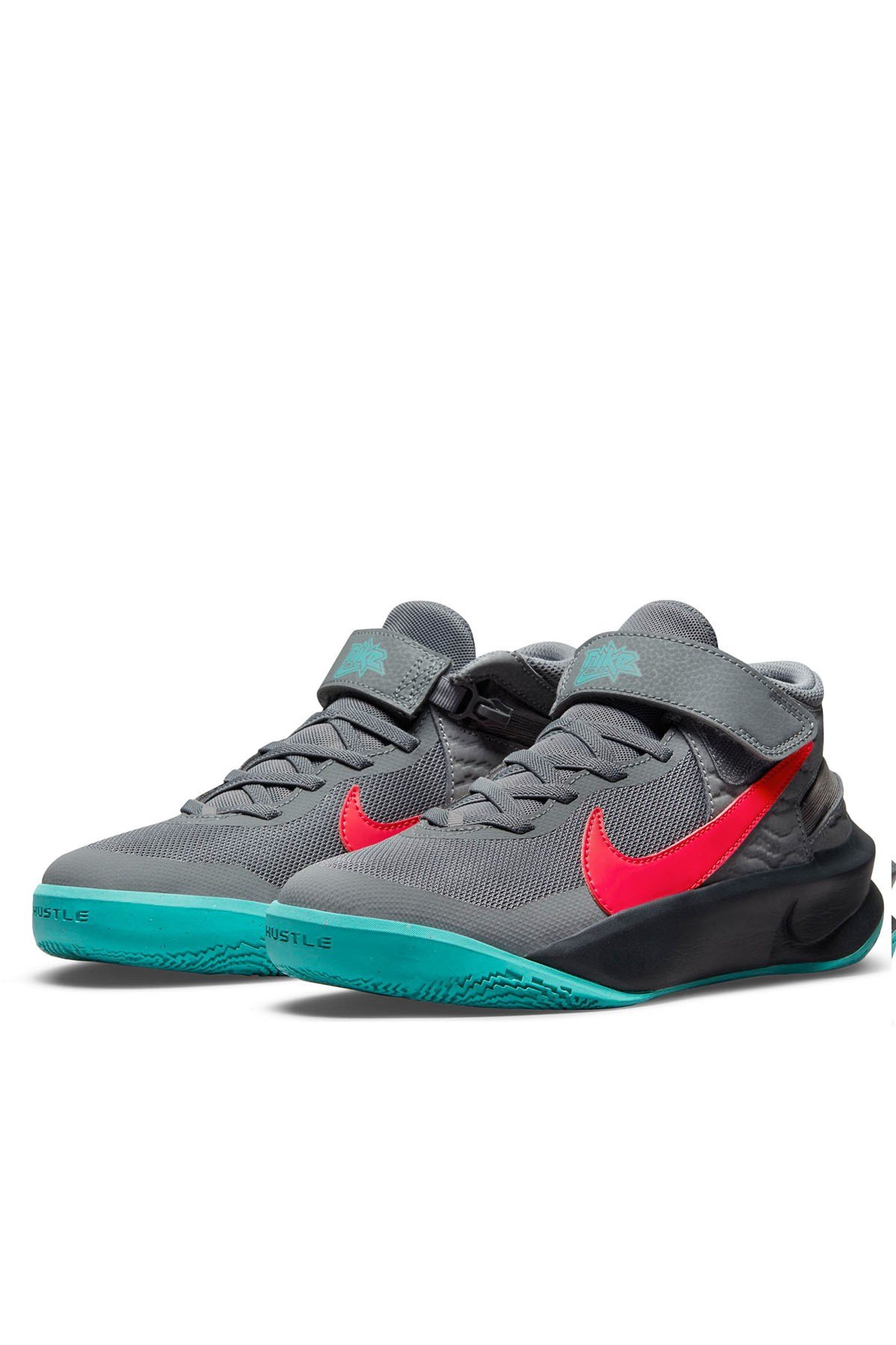 NIKEBasketbolNike Team Hustle D 10 Flyease Çocuk Basketbol Ayakkabı DD7303-008-Gri