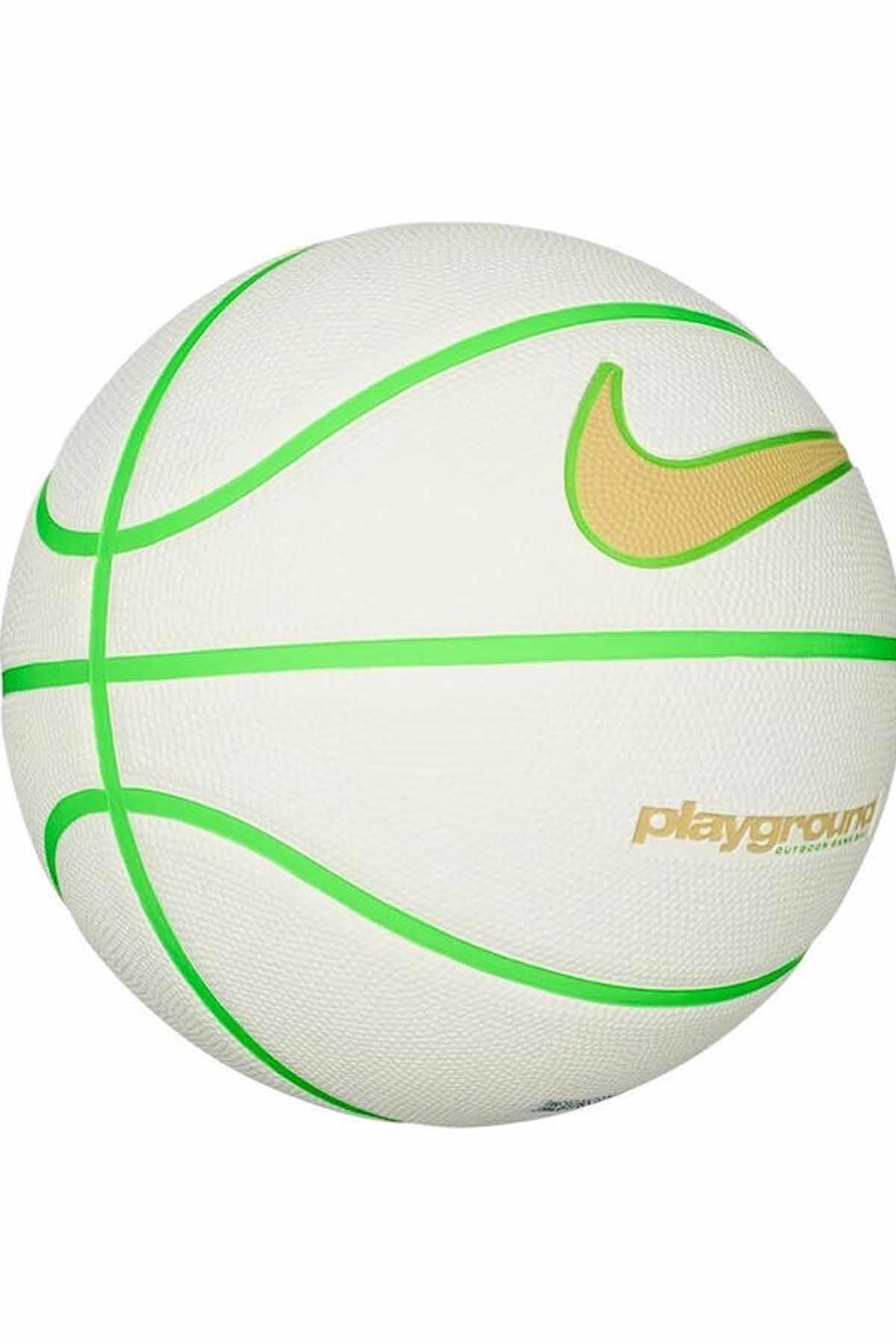 NIKEBasketbol TopuNike Everyday Playground 8P Graphic Deflated Unisex Basketbol Topu N.100.4371.144.07-Sail/Green