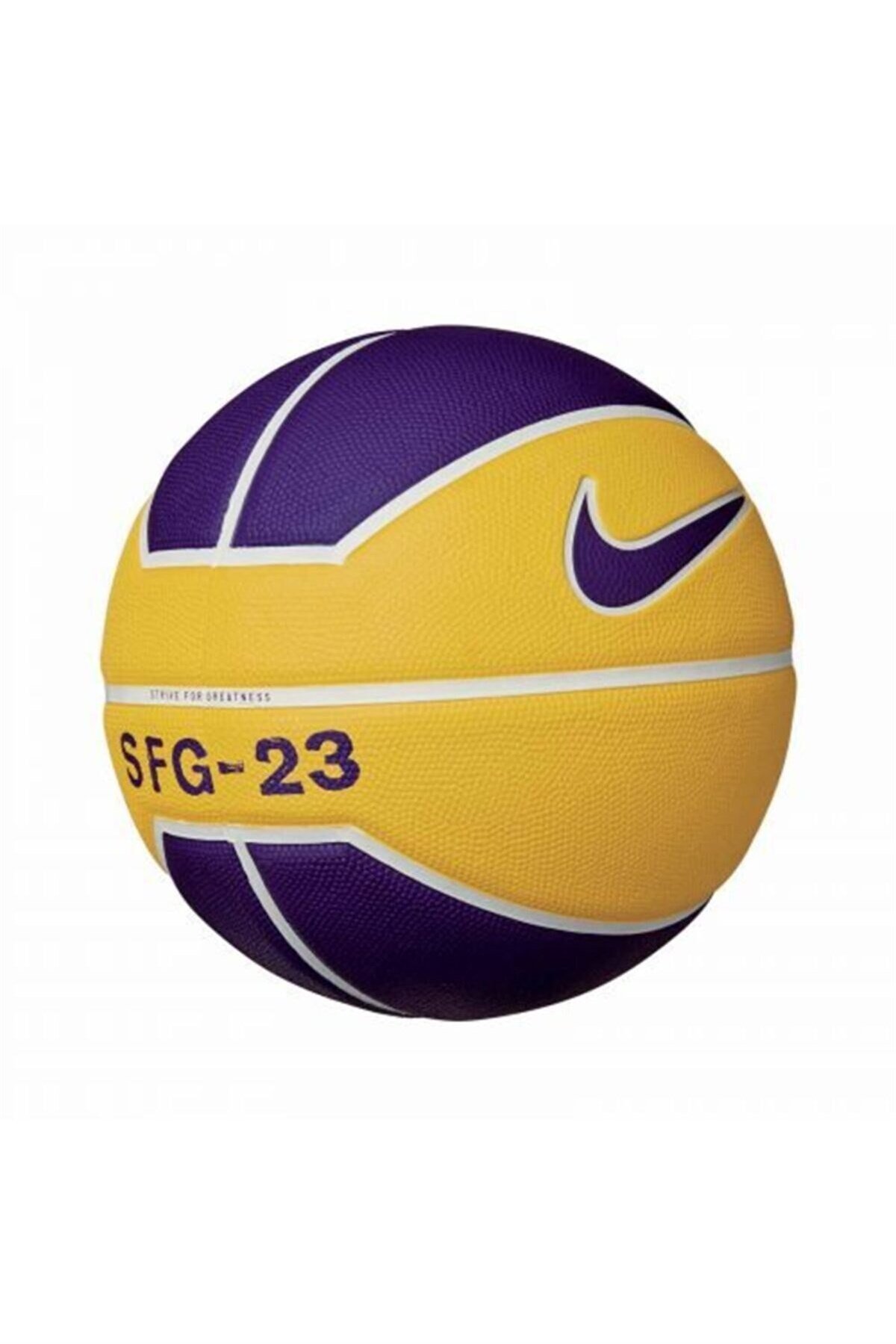 NIKEBasketbol TopuNike Playground 4P Lebron James 7 Size Unisex Basketbol Topu N.000.2784.728.07-Sarı-Mor