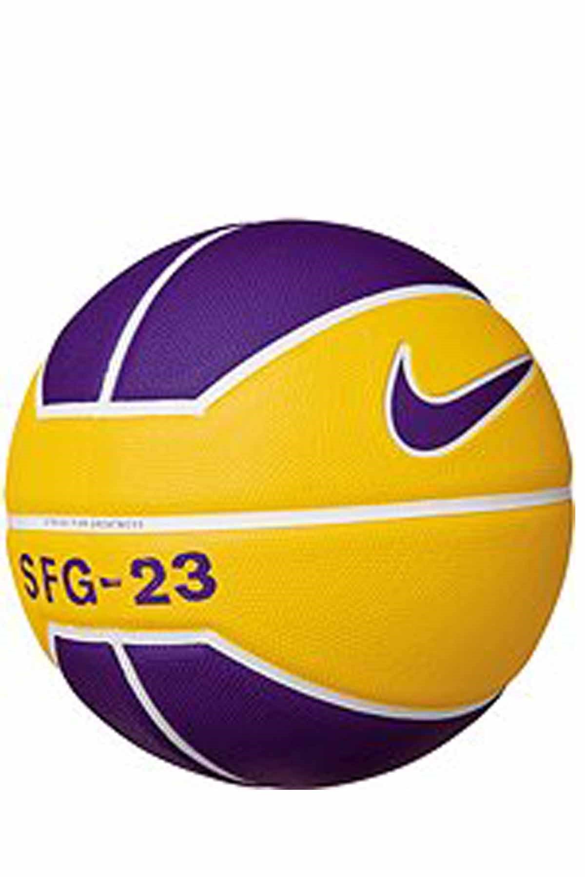 NIKEBasketbol TopuNike Playground 4P Lebron James 6 Size Unisex Basketbol Topu N.000.2784.728.06-Sarı-Mor