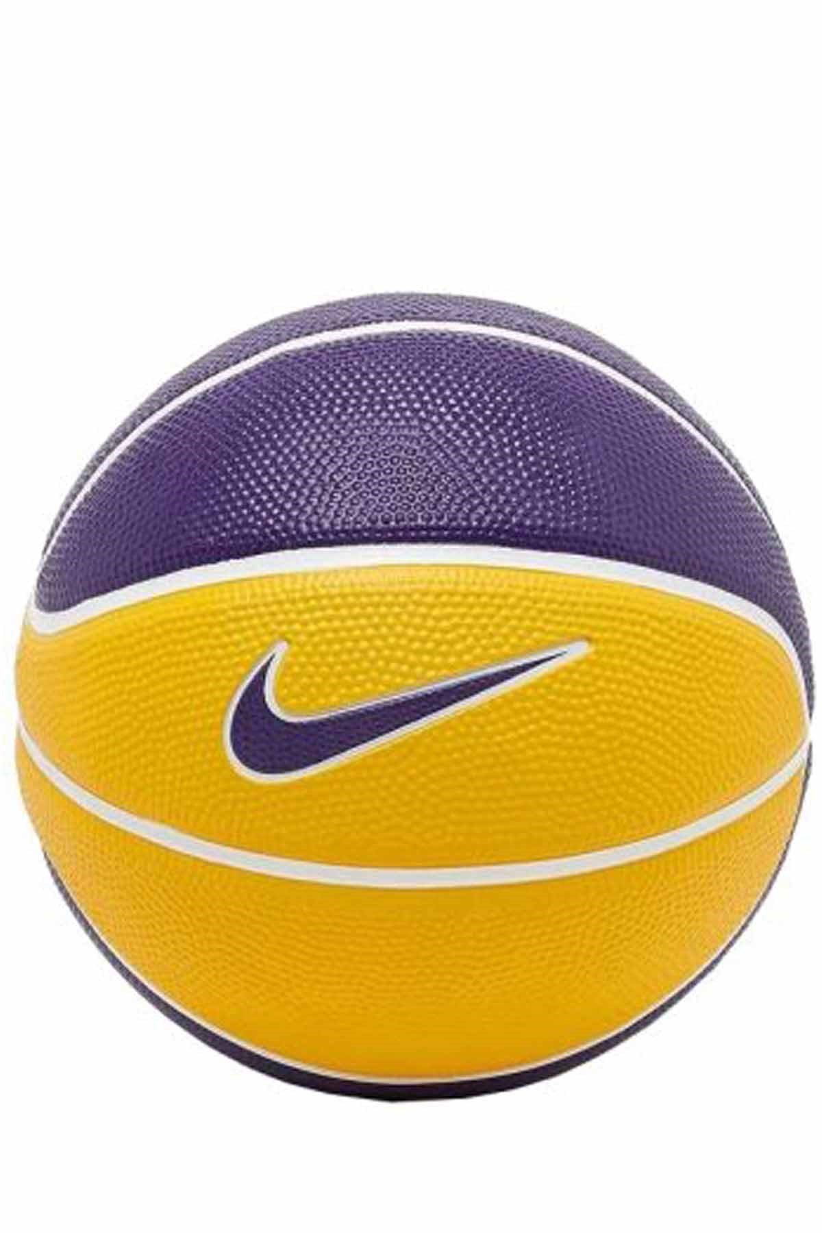 NIKEBasketbol TopuNike Playground 4P Lebron James 6 Size Unisex Basketbol Topu N.000.2784.728.06-Sarı-Mor