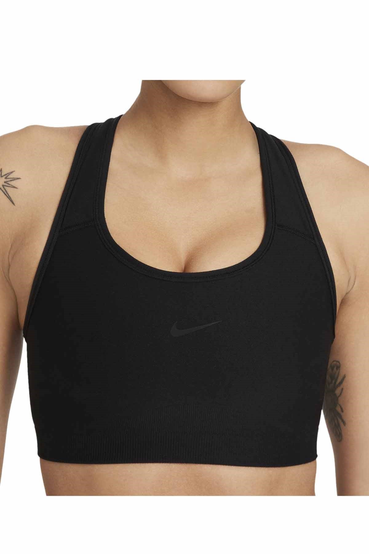NIKEBra Sporcu SütyeniNike DF SWSH Seamless Medium-Support 1-Piece Pad Kadın Bra Sporcu Sütyeni DD3540-010-Siyah
