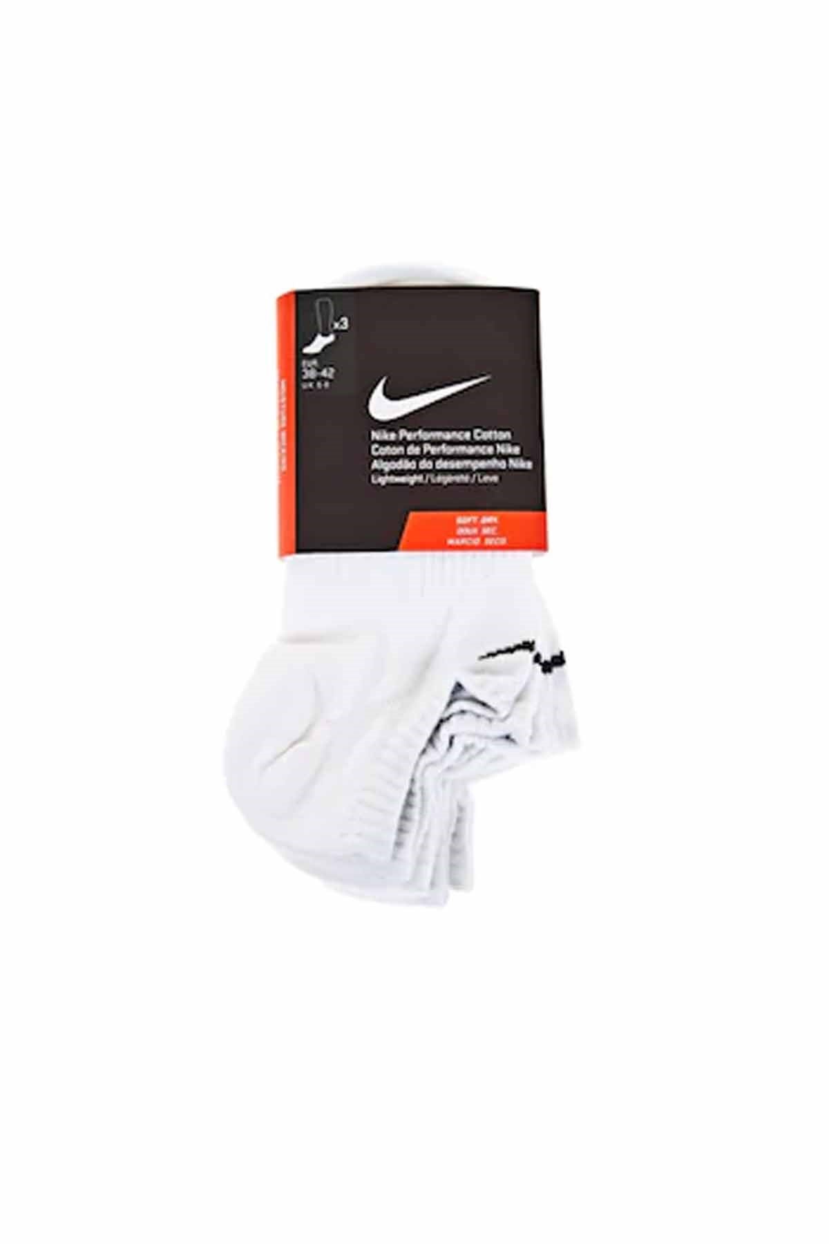 NIKEÇorapNike Lightweight Çorap 3Pr Unisex Çorap SX4705-101-BEYAZ
