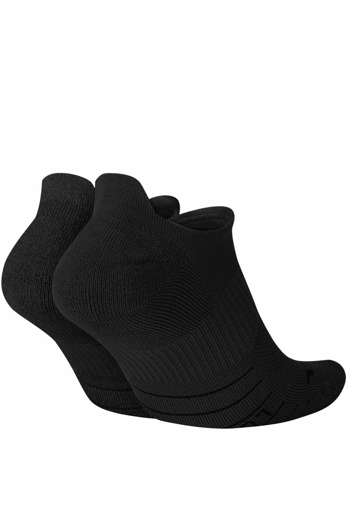 NIKEÇorapNike Multiplier Running No-Show Socks (2 Pairs) Unisex Çorap SX7554-010-Siyah
