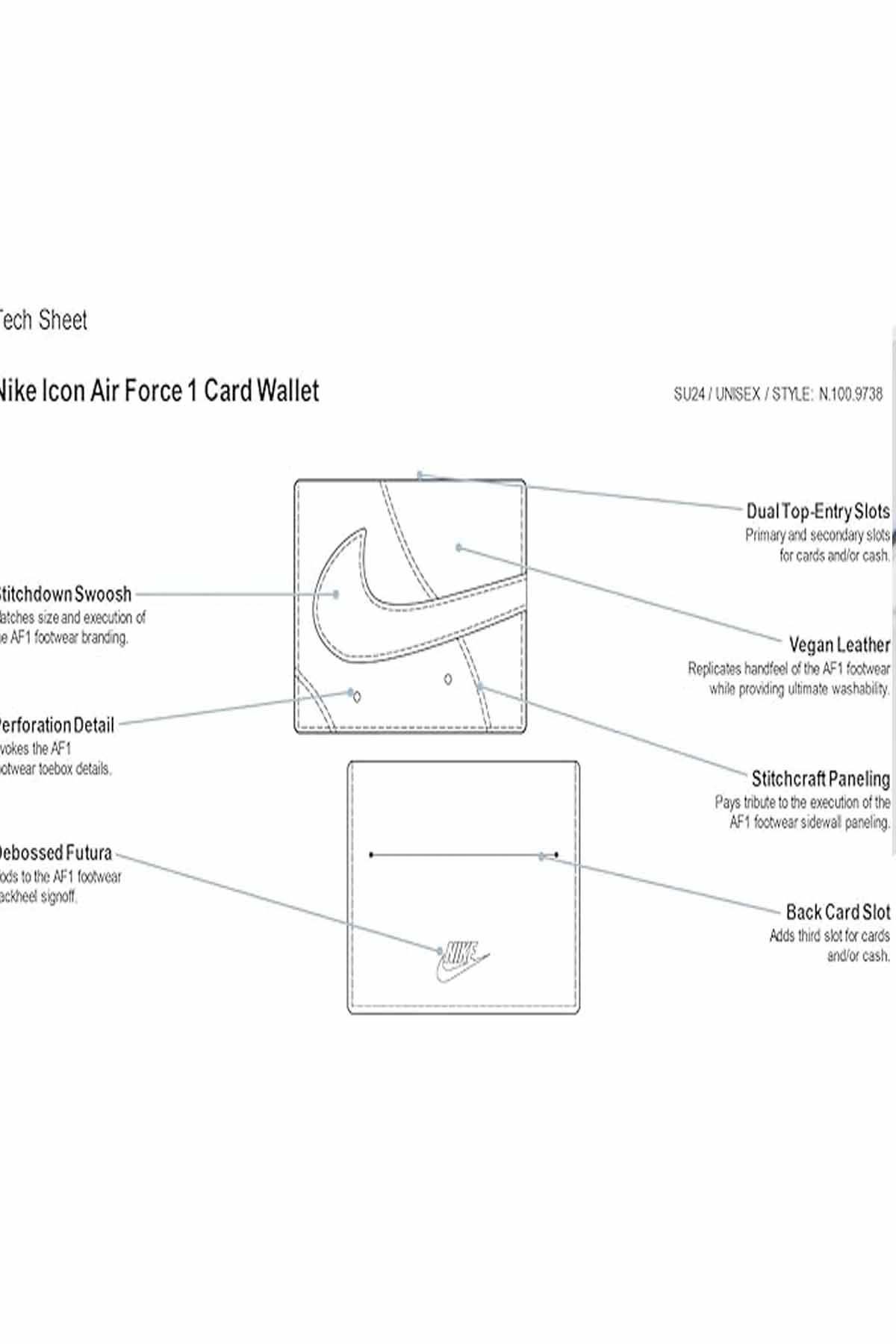 NIKECüzdanNike Icon Aır Force 1  Card Wallet Unisex Cüzdan N.101.1977.159-BEYAZ