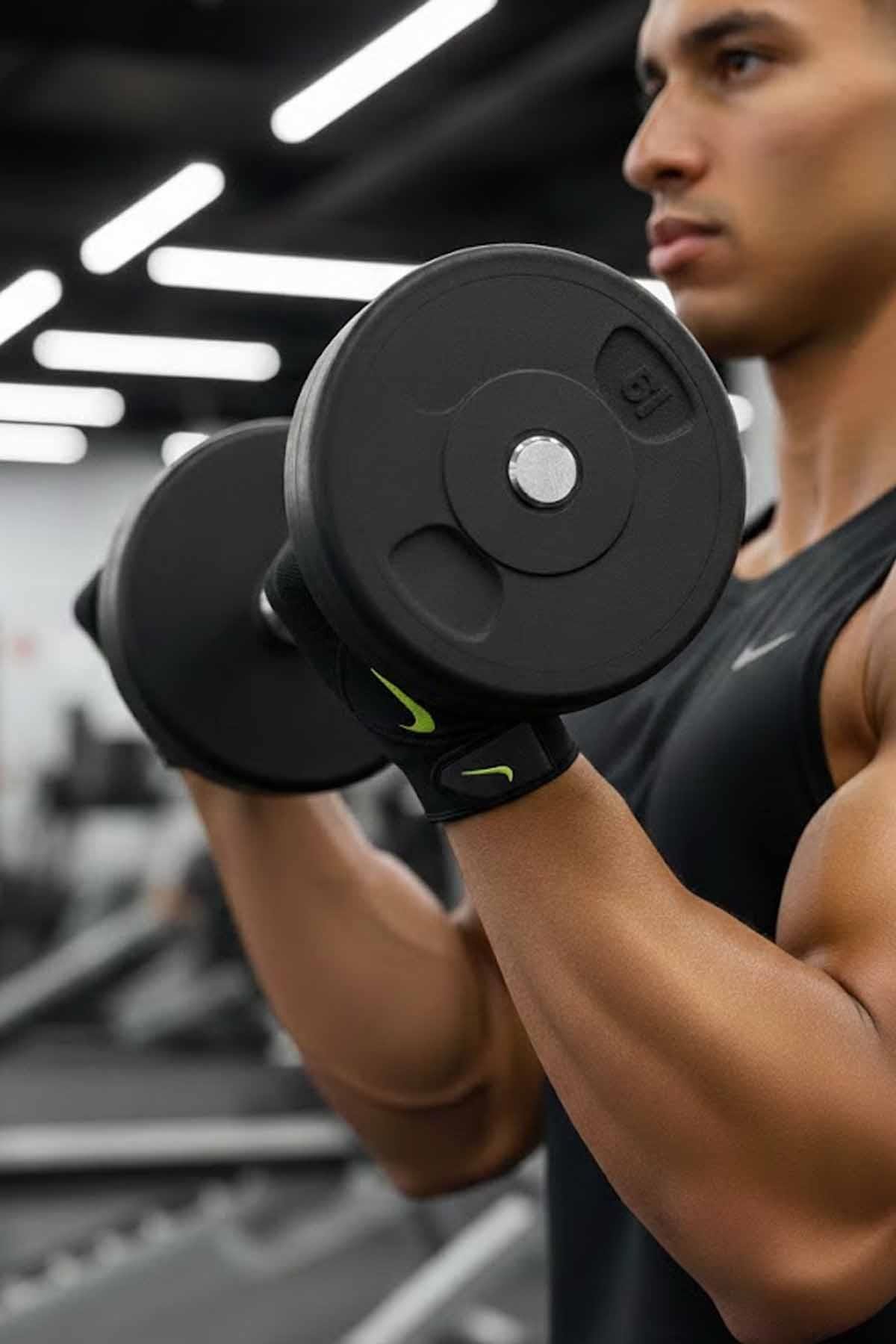 NIKEFitness EldiveniNIKE M ELEMENTAL FG BLACK/DARK GREY/BLACK/VOLT M Erkek Fitness Eldiveni N.LG.D5.055-Siyah