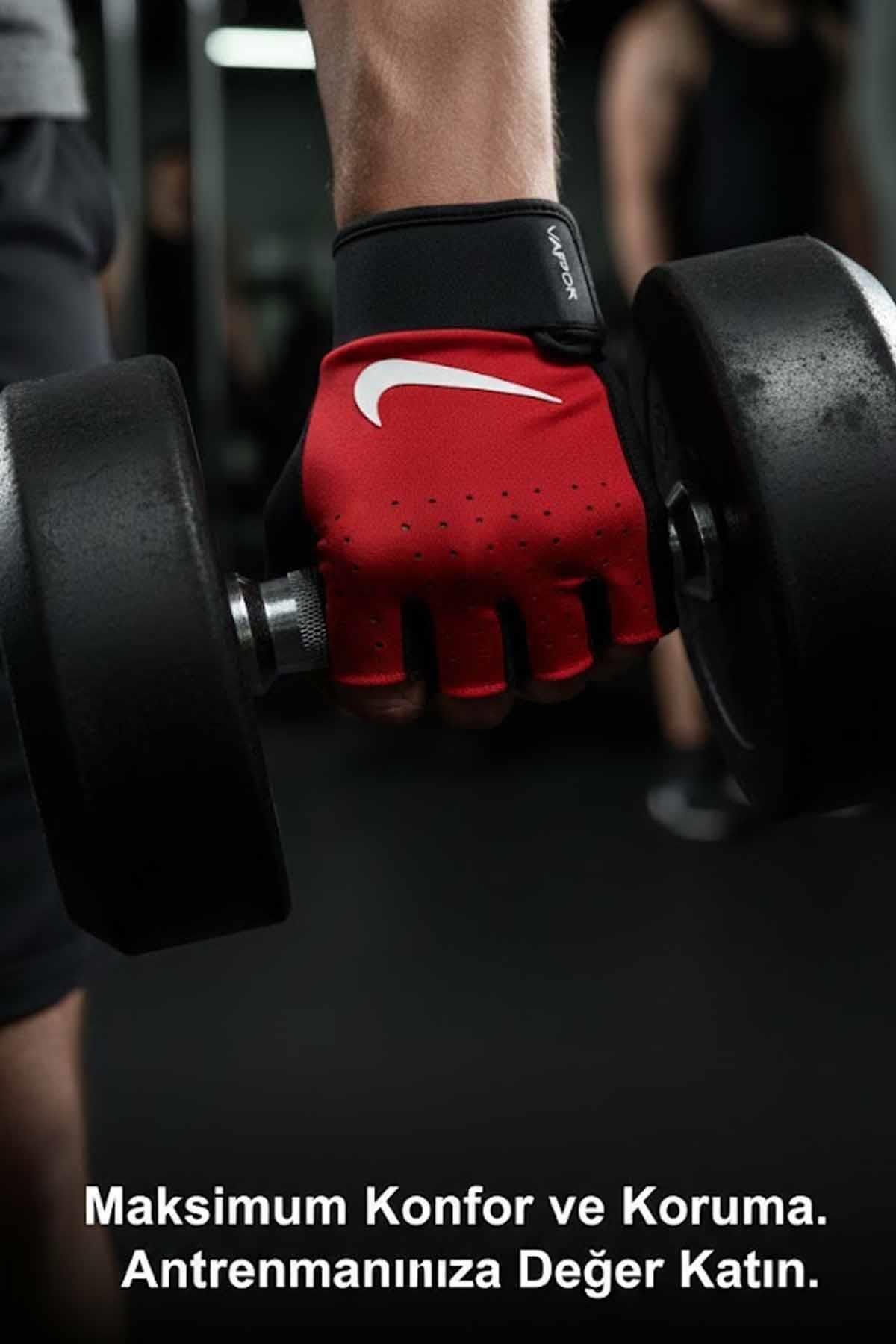 NIKEFitness EldiveniNike M Vapor Fg Erkek Fitness Eldiveni N.101.0676.692-Red/Black