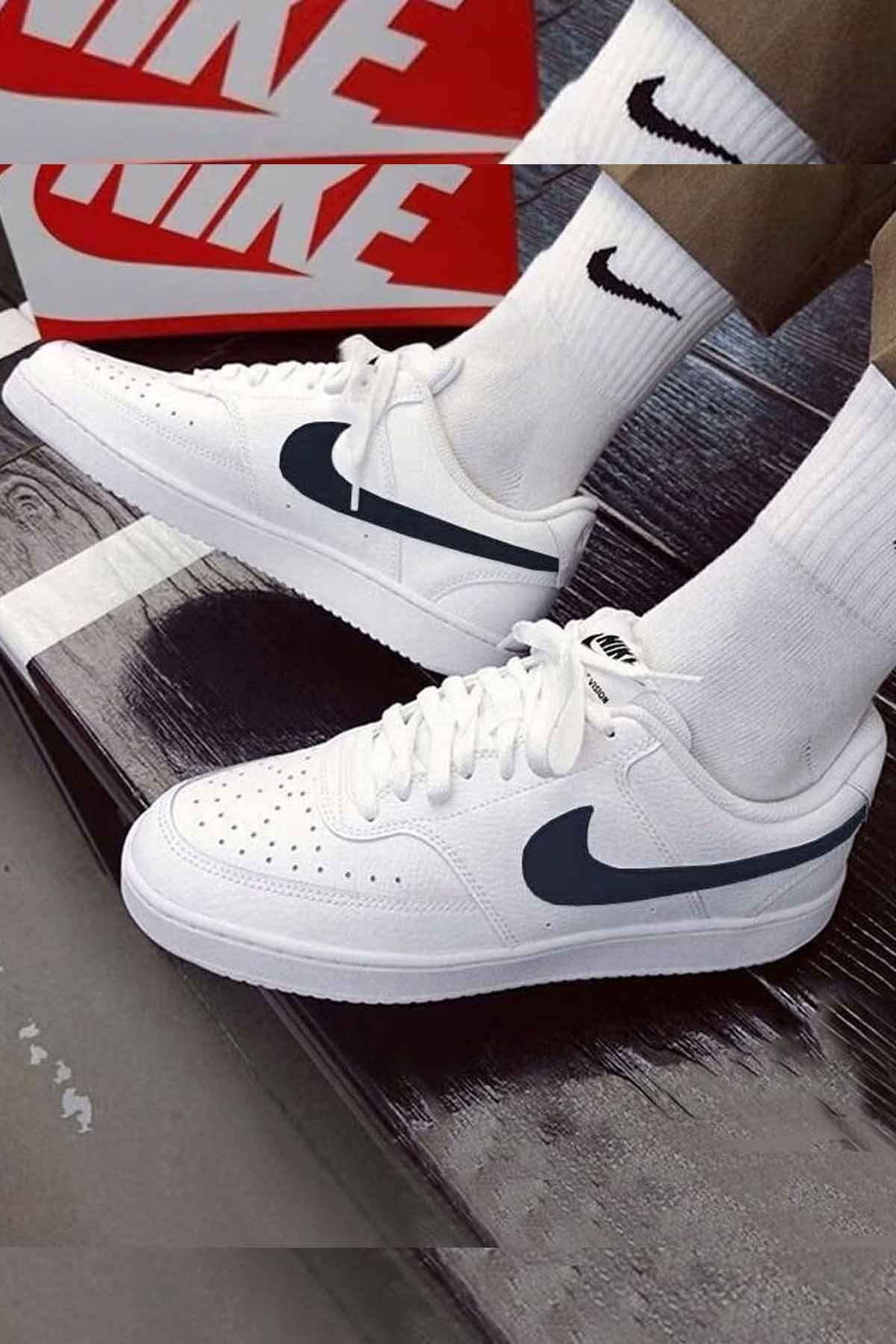 NIKEGünlük SporNike Court Vision Low Erkek Günlük Spor Ayakkabı DH2987-101-BEYAZ