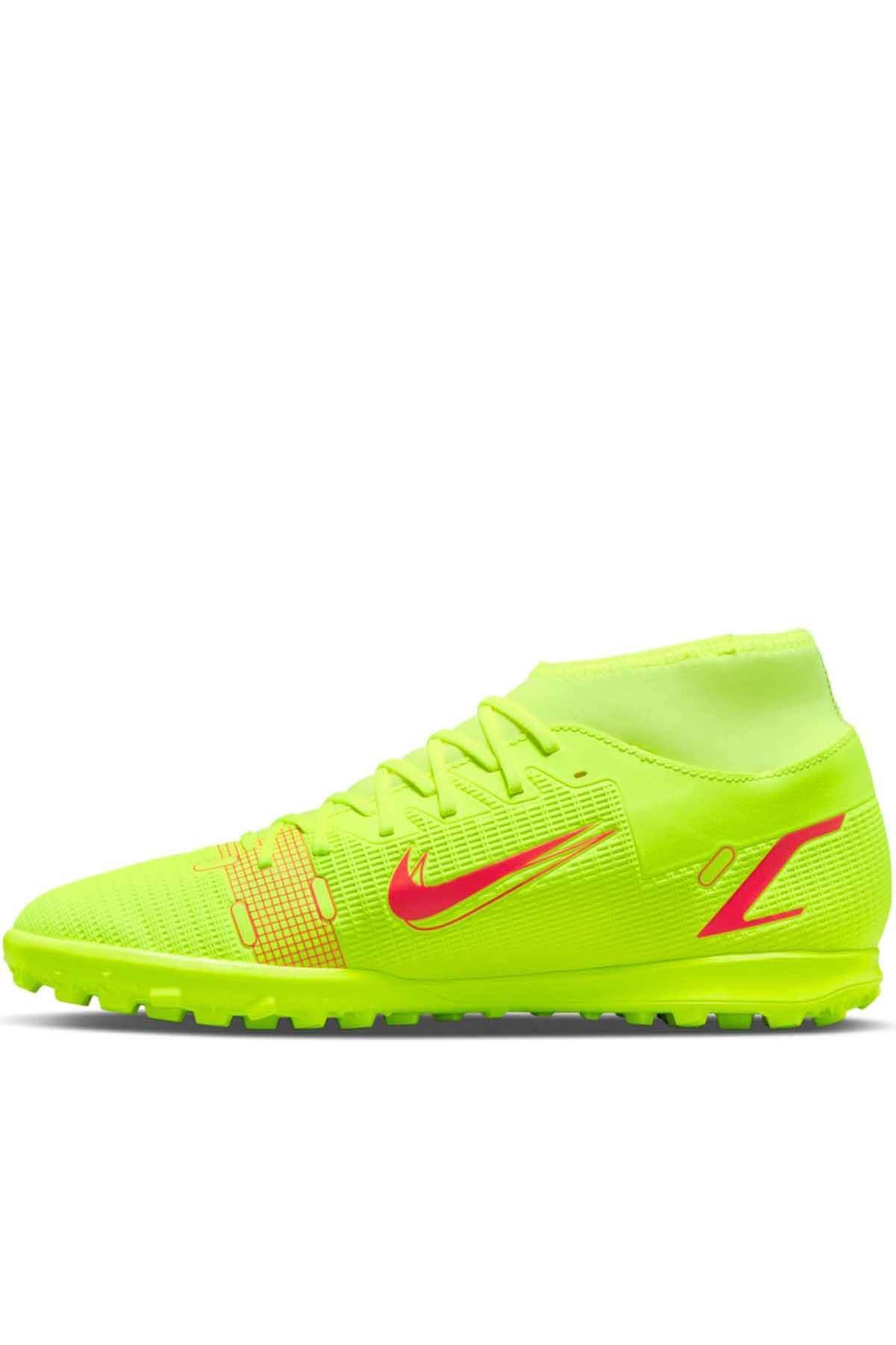 NIKEHalı SahaNike Superfly 8 Club TF Erkek Halı Saha Ayakkabı CV0955 760-SARI