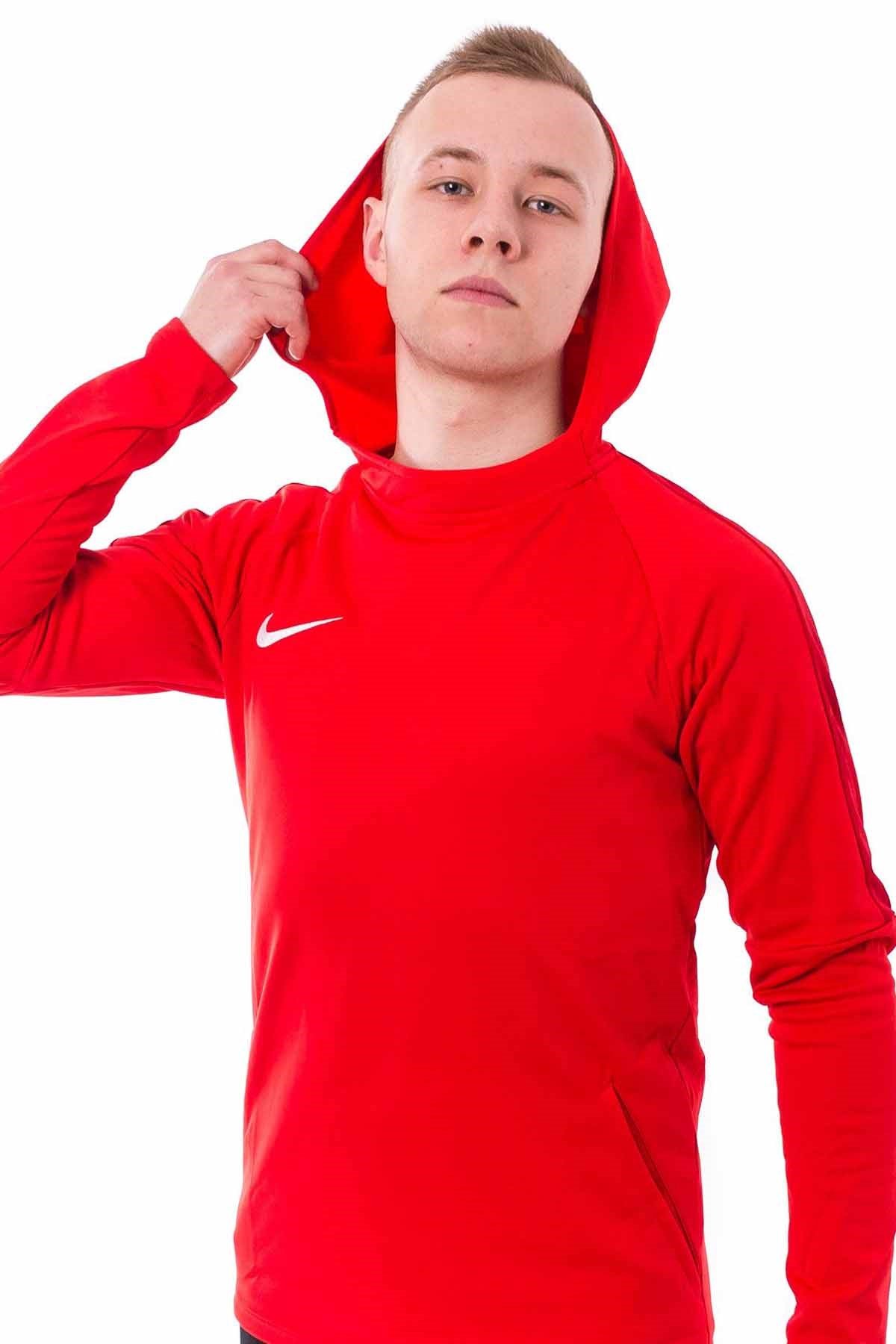 NIKEPolar SweatshirtNike M NK DRY ACDMY18 HOODIE PO Erkek Polar Sweatshirt AH9608-657-KIRMIZI