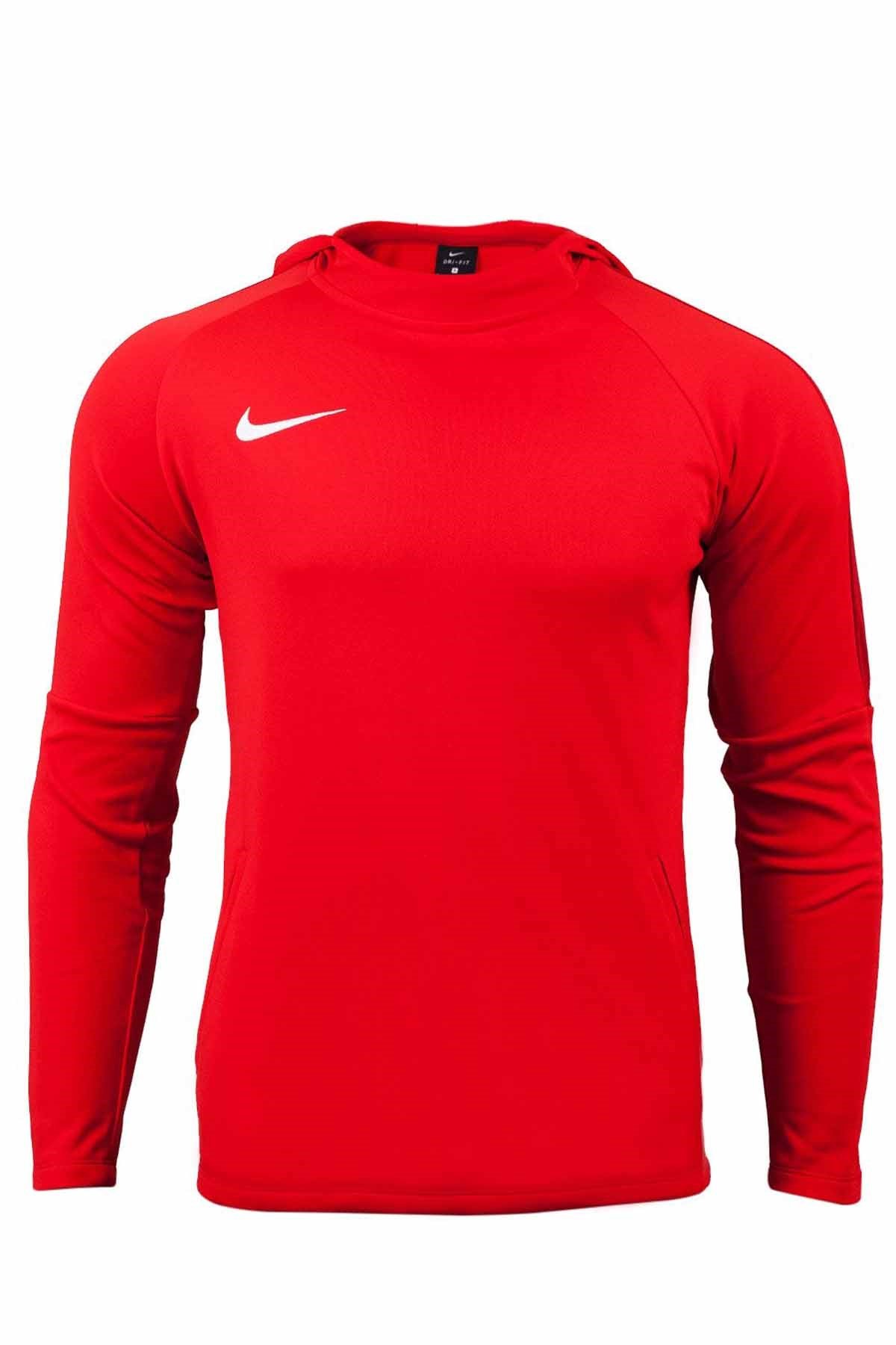 NIKEPolar SweatshirtNike M NK DRY ACDMY18 HOODIE PO Erkek Polar Sweatshirt AH9608-657-KIRMIZI