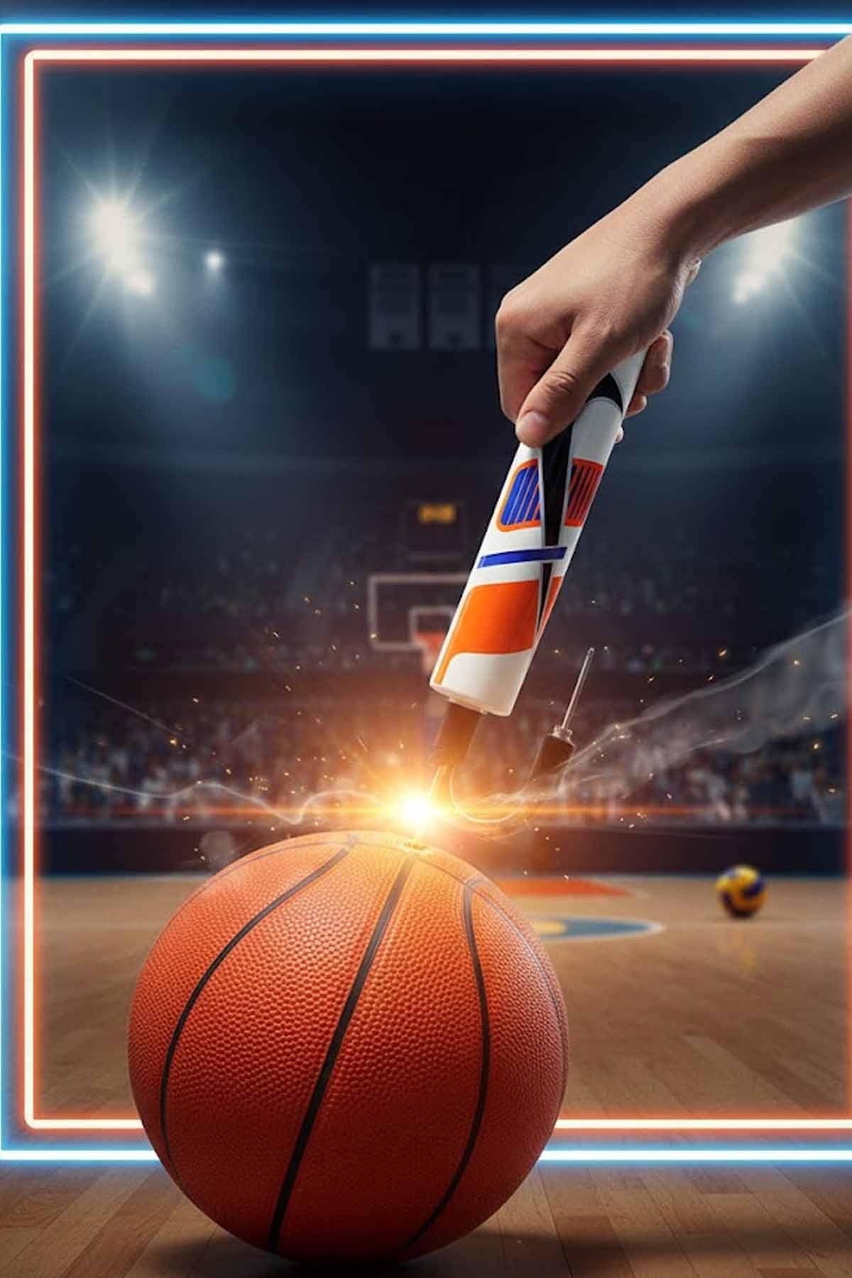 NIKEPompaNike Essential Ball Pump intl Unisex Pompa N.000.1484.430.NS-Blue Fury