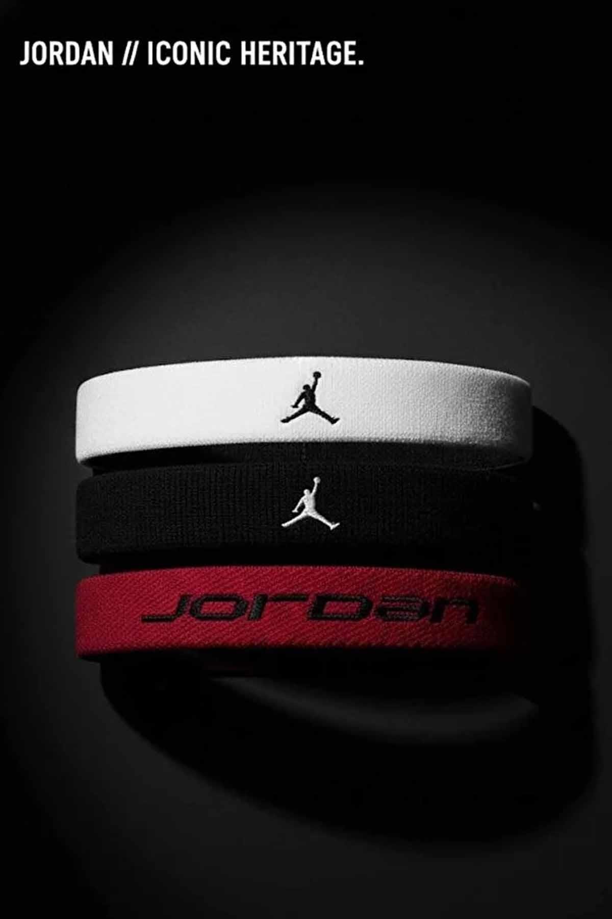 NIKESaç BandıJordan Elastic Sport Wide Headbands 3 Pk Unisex Saç Bandı J.101.2023.117.OS-White