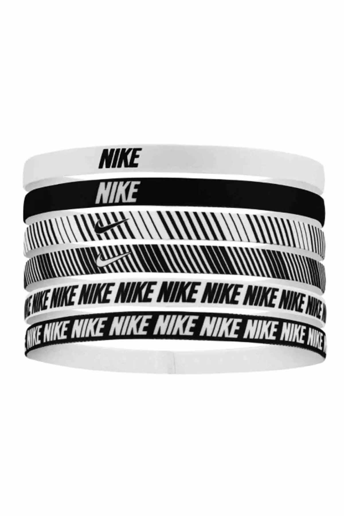 NIKESaç BandıNike Flex Classic Headbands 6Pk Printed Unisex Saç Bandı N.101.1930.189.OS-White