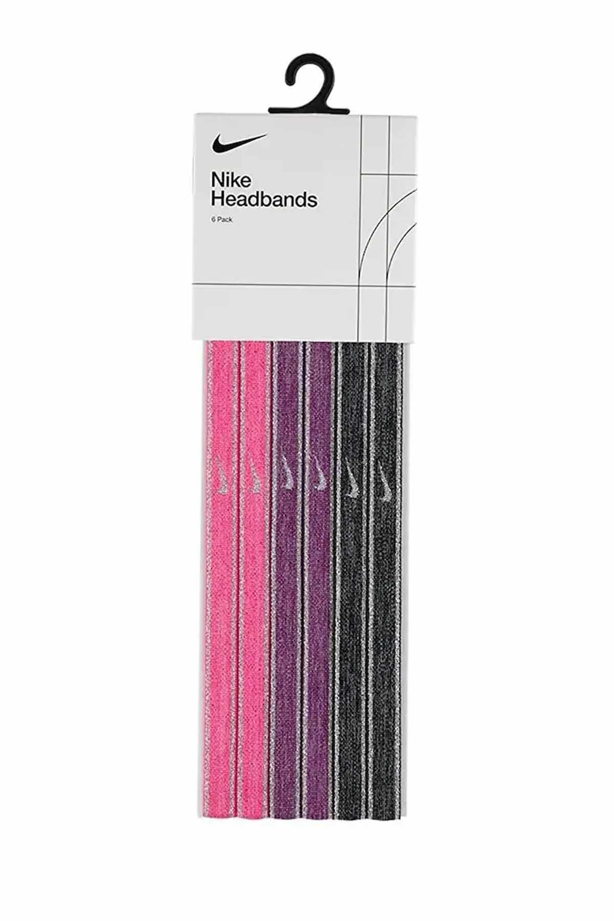NIKESaç BandıNike Metallic Swoosh Sport Headbands 6 PK Unisex Saç Bandı N.100.2008.612.OS-Çok Renkli