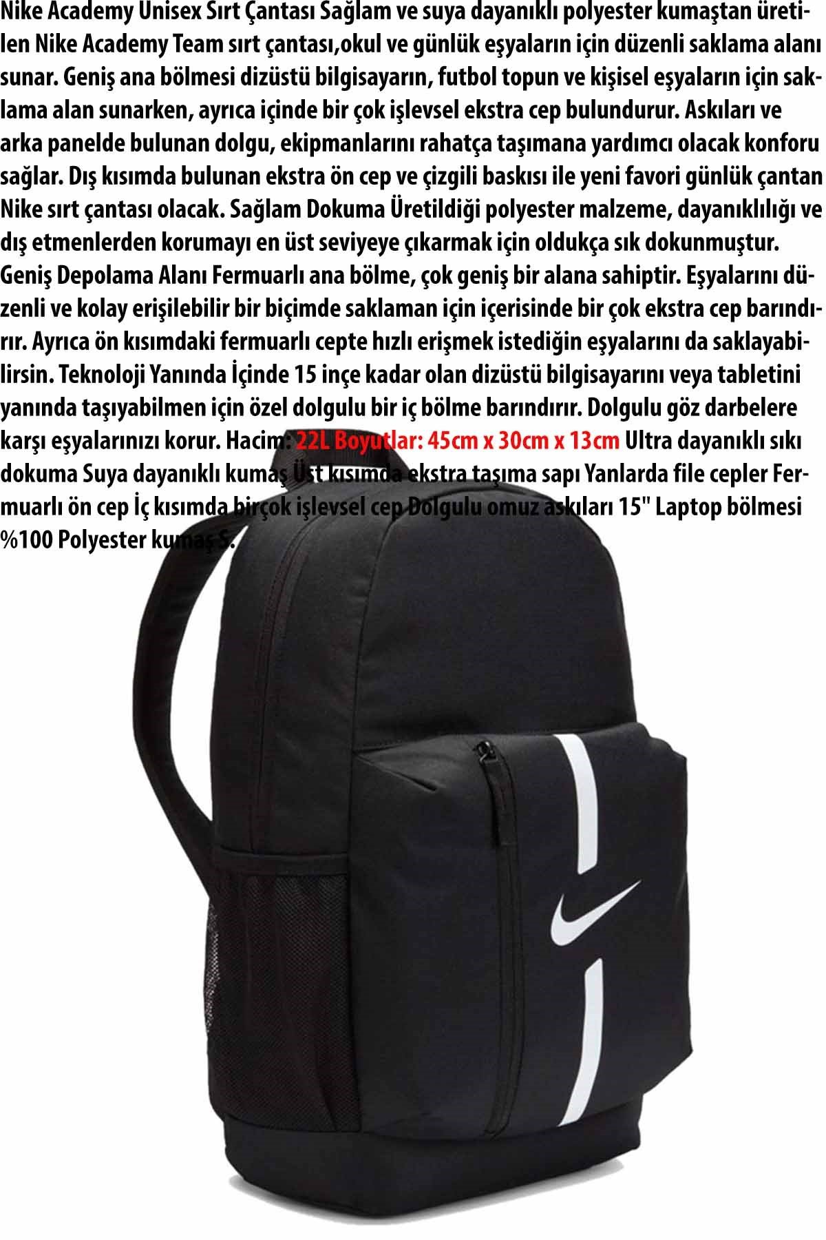 NIKESırt ÇantasıNike Academy Team  DA2571-010-Siyah