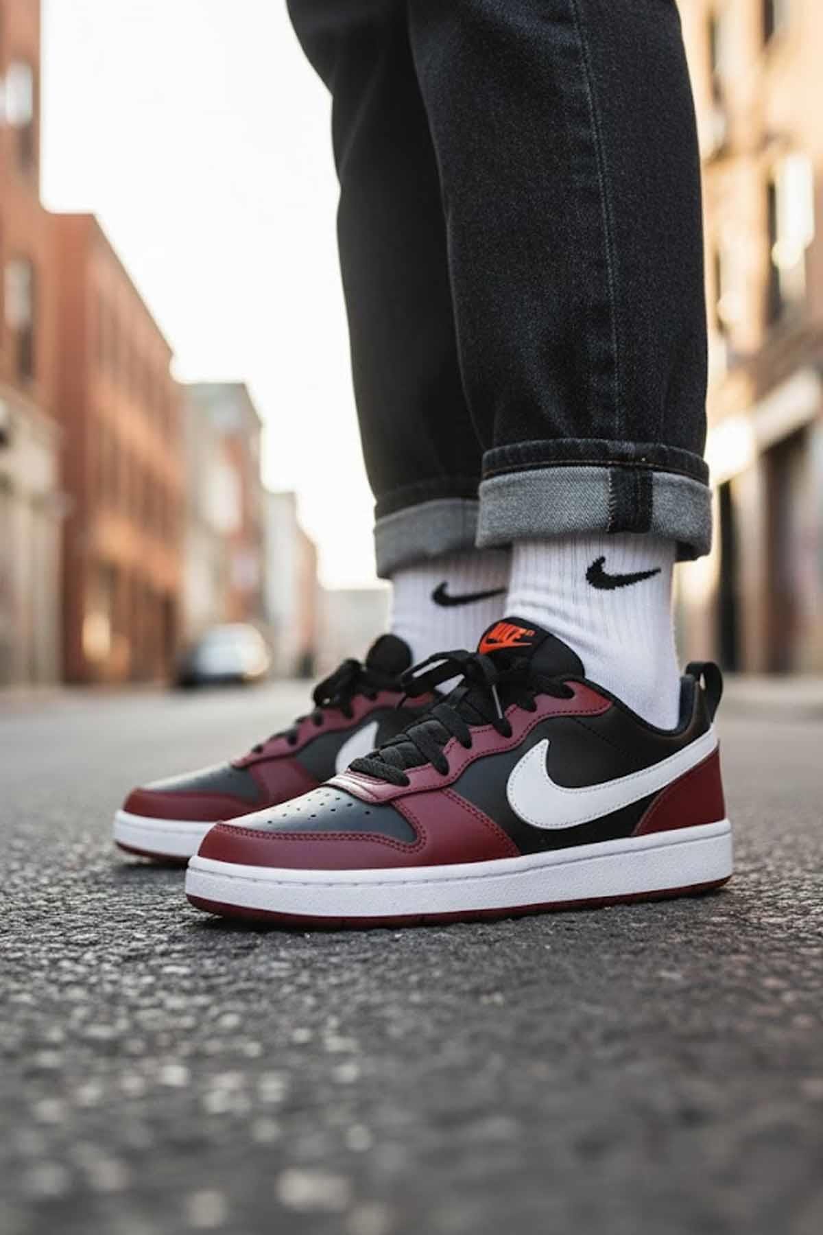 NIKESneakerNike Court Borough LOW Kadın Sneaker Ayakkabı DV5456-015-Çok Renkli