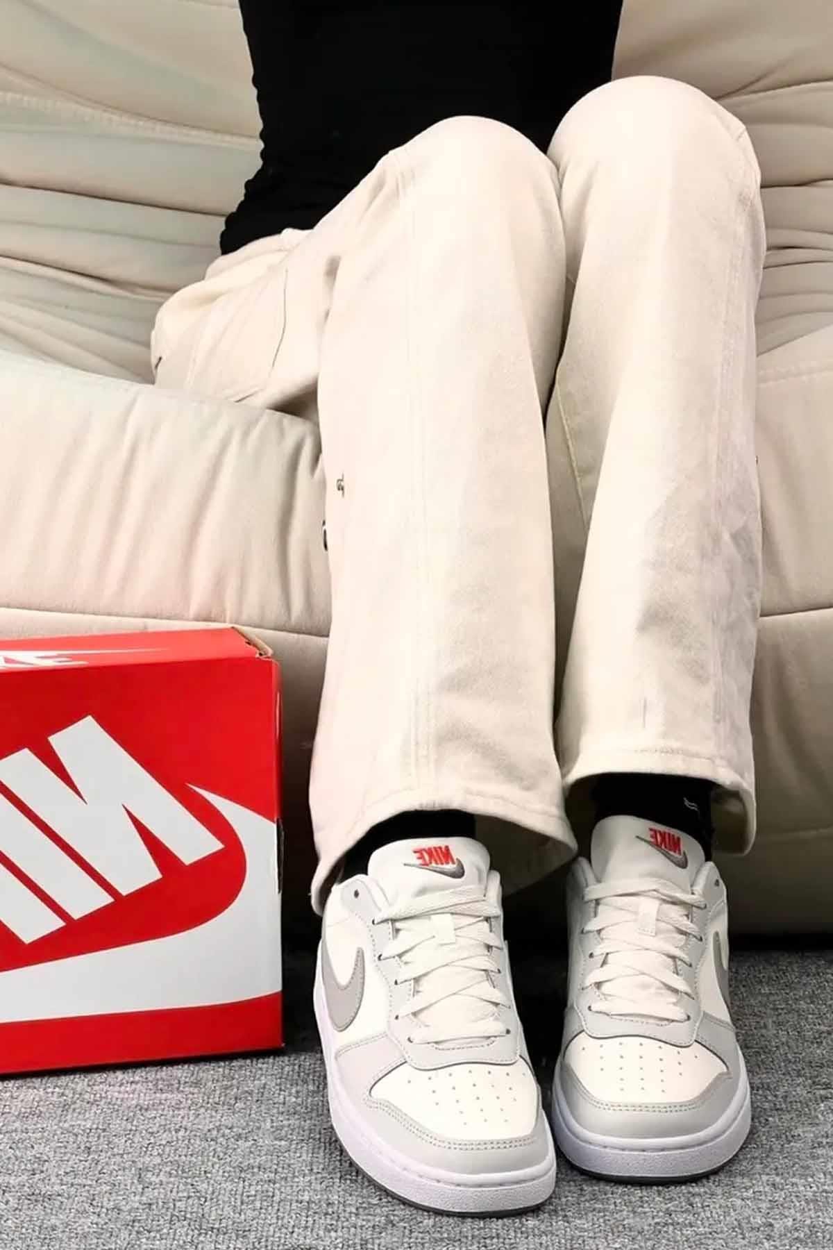 NIKESneakerNike Court Borough LOW Kadın Sneaker Ayakkabı DV5456-127-BEYAZ