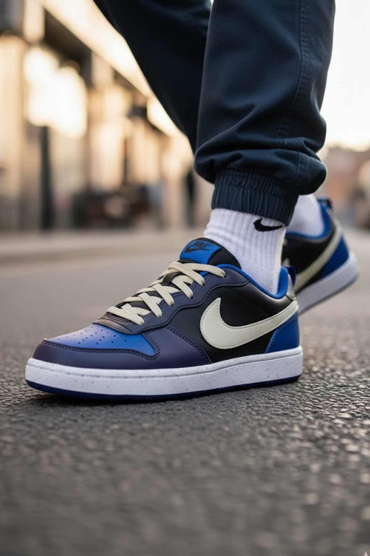 NIKESneakerNike Court Borough LOW Kadın Sneaker Ayakkabı DV5456-011-Çok Renkli