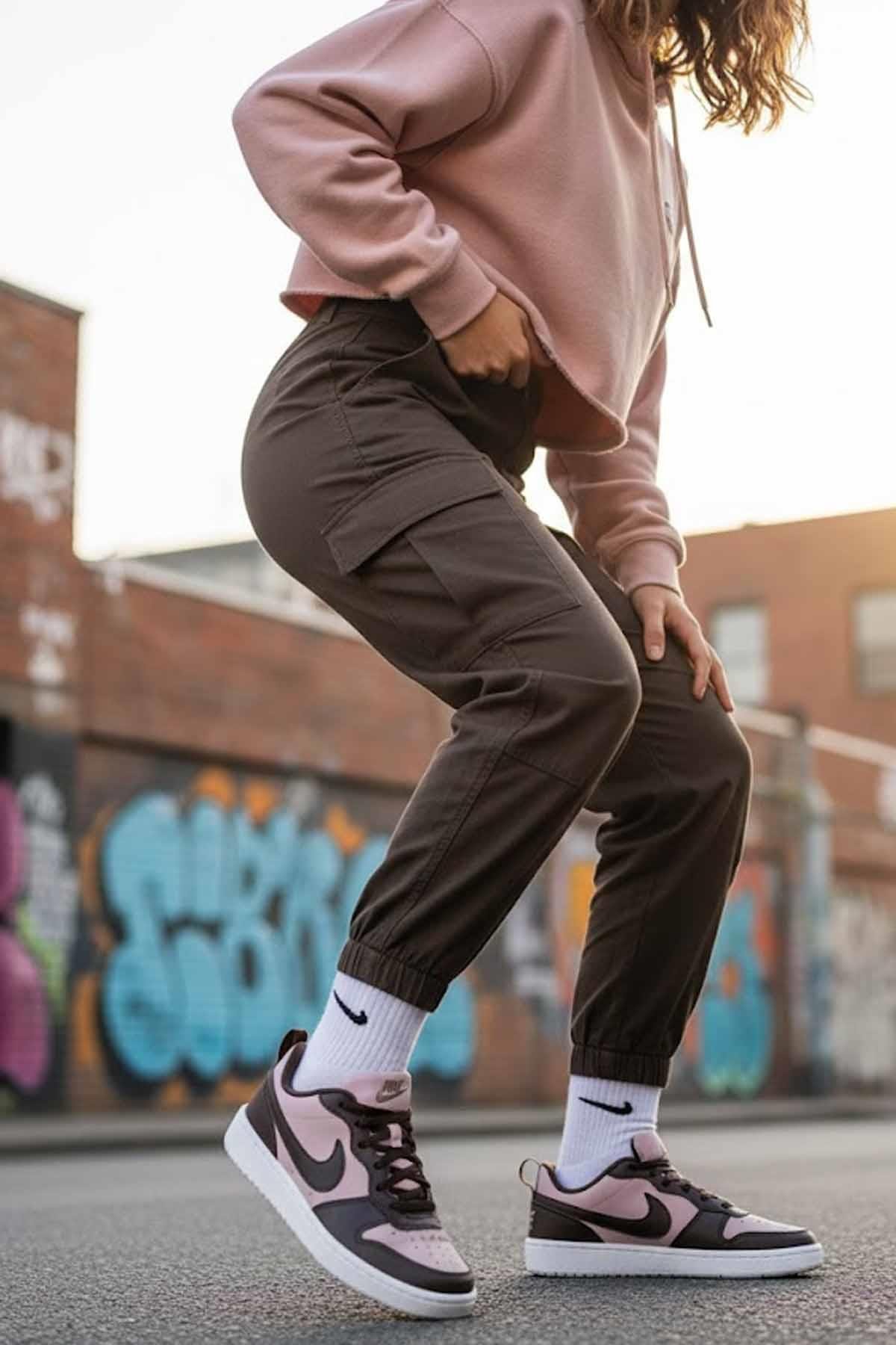 NIKESneakerNike Court Borough LOW Kadın Sneaker Ayakkabı DV5456-601-Çok Renkli