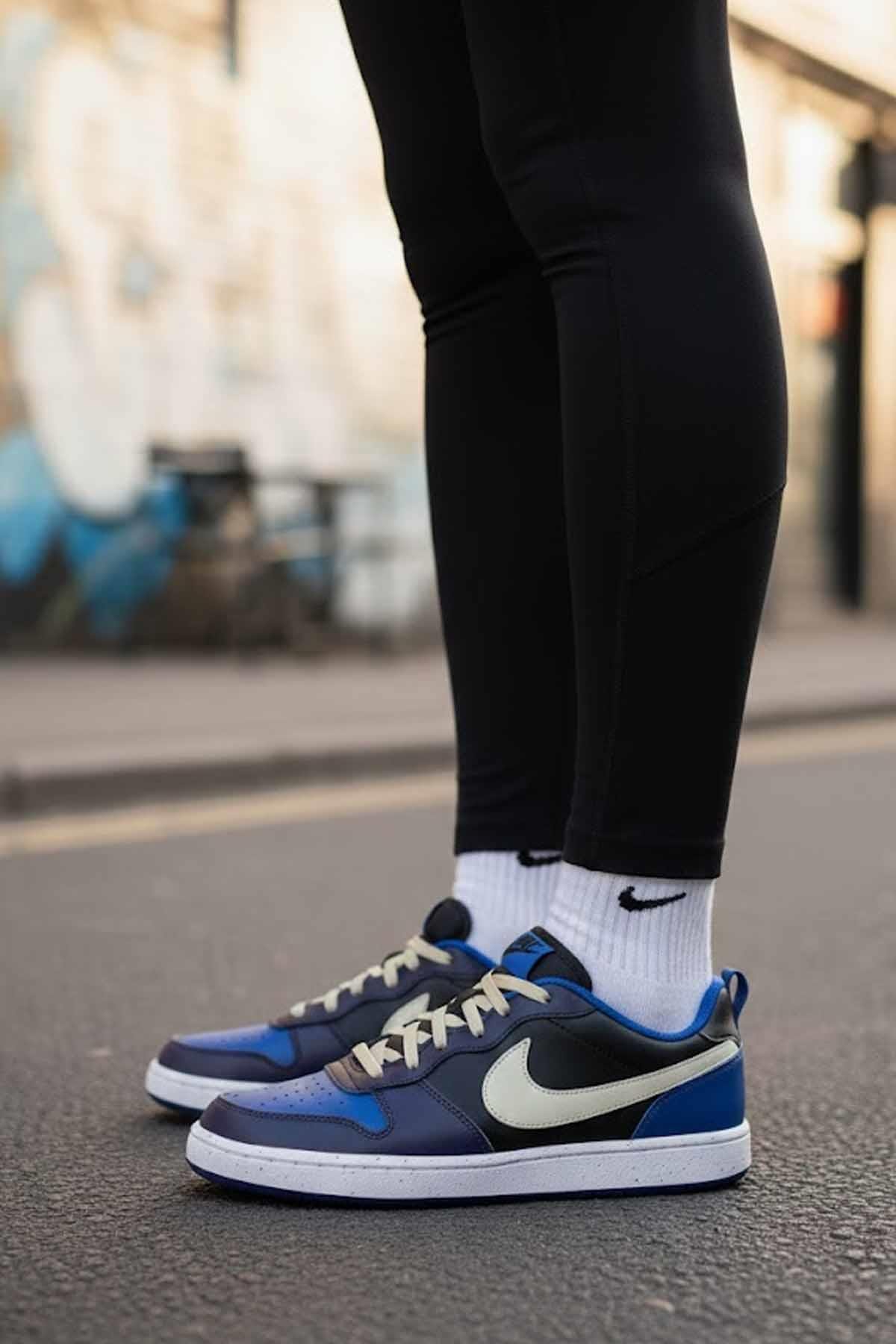 NIKESneakerNike Court Borough LOW Kadın Sneaker Ayakkabı DV5456-011-Çok Renkli