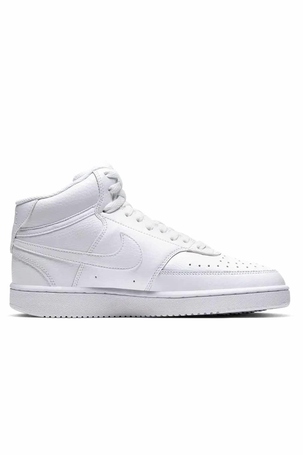 NIKESneakerNike Wmns Court Vision Mid Kadın Sneaker Ayakkabı CD5436-100-Beyaz