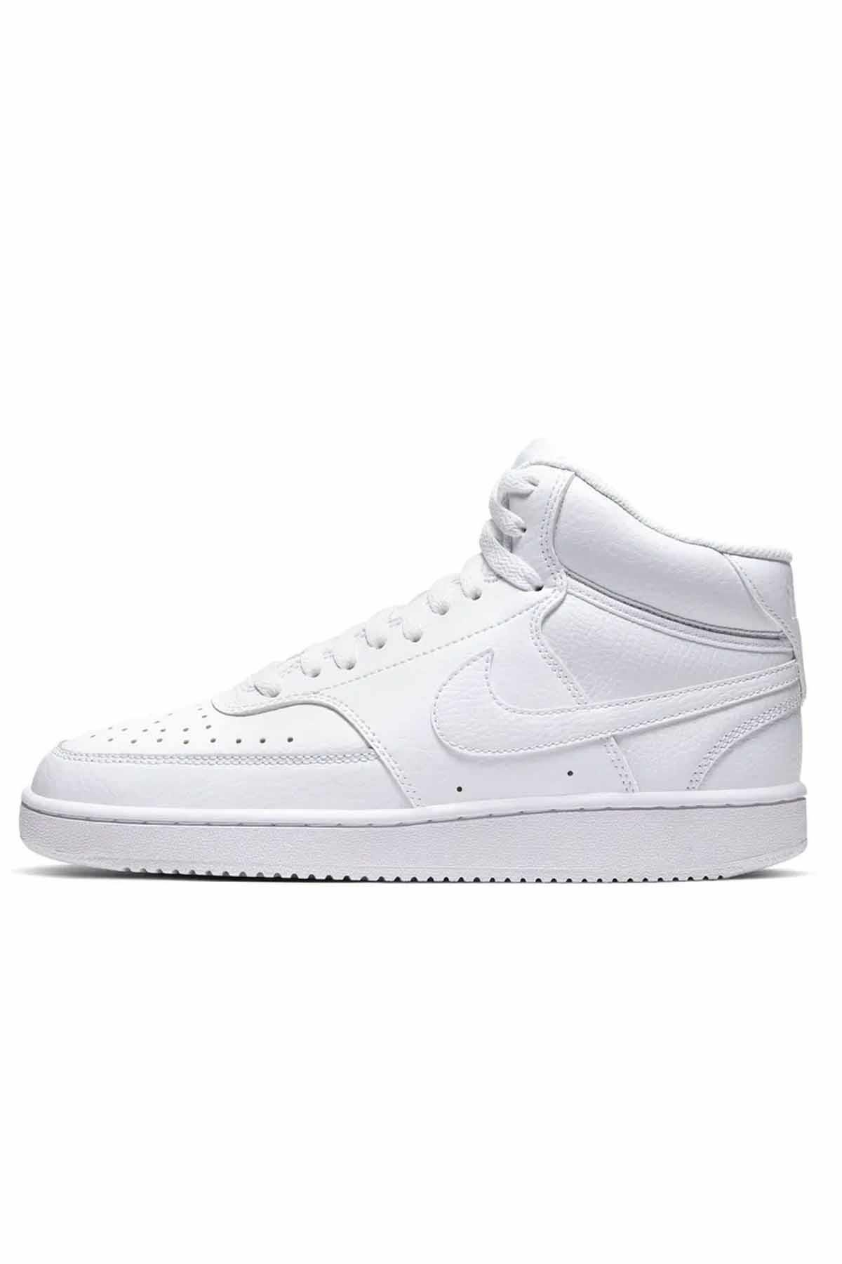 NIKESneakerNike Wmns Court Vision Mid Kadın Sneaker Ayakkabı CD5436-100-Beyaz