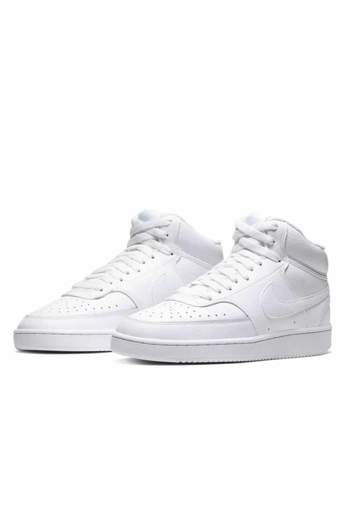NIKESneakerNike Wmns Court Vision Mid Kadın Sneaker Ayakkabı CD5436-100-Beyaz