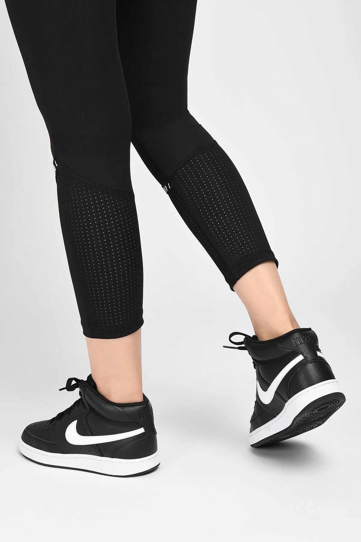 NIKESneakerNike Wmns Court Vision Mid Kadın Sneaker Ayakkabı CD5436-001-Siyah