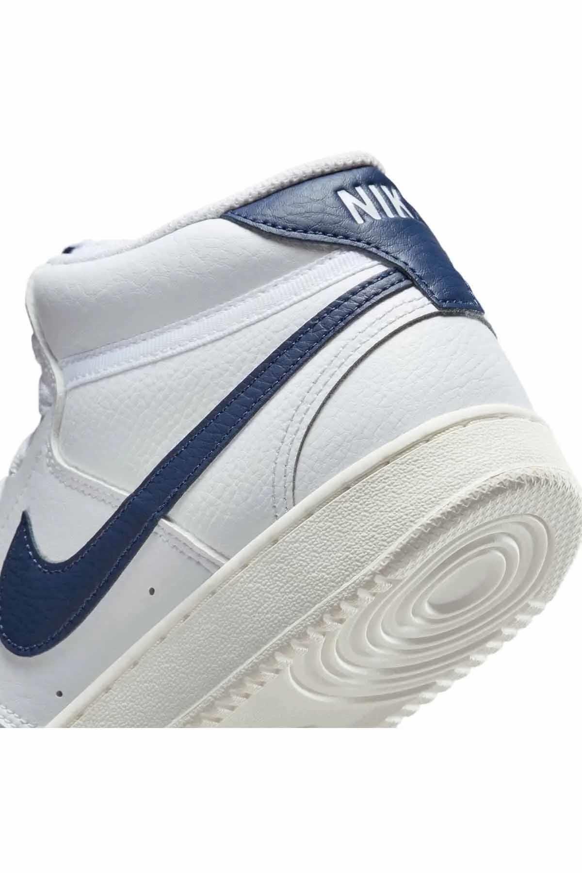 NIKESneakerNike Wmns Court Vision Mid Kadın Sneaker Ayakkabı CD5436-109-Beyaz