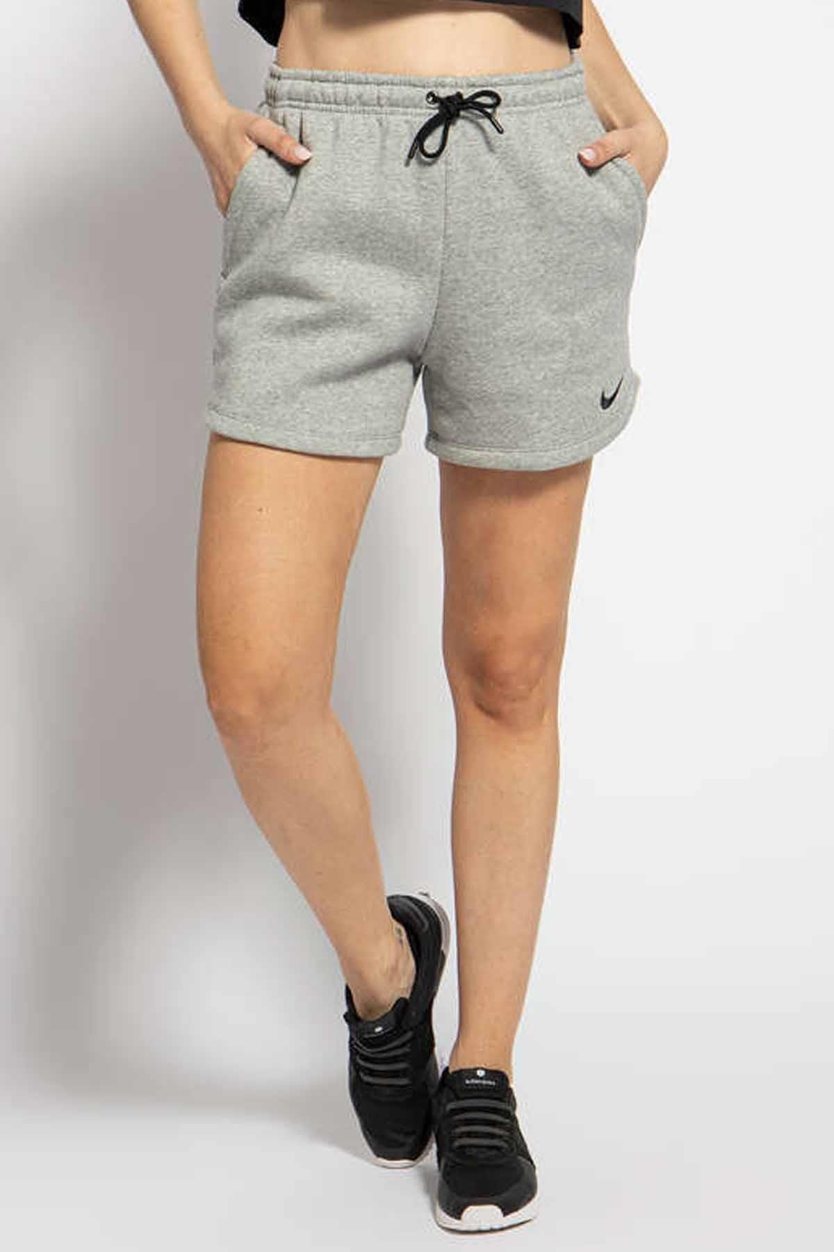 NIKEŞortNike Kadın Pamuklu Şort Kadın Şort Cw6963-063-GRI