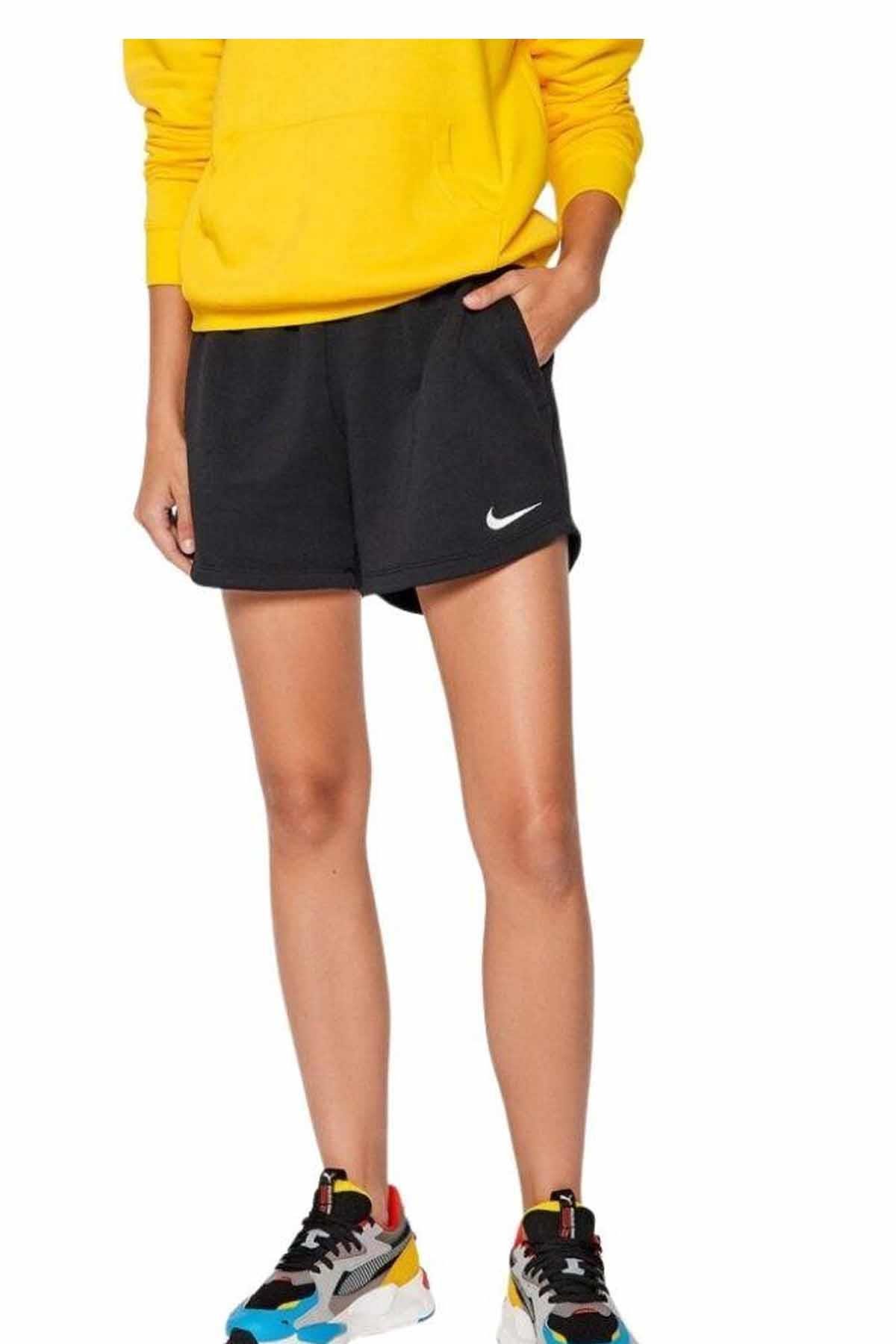 NIKEŞortNike Kadın Pamuklu Şort Kadın Şort Cw6963-010-Siyah