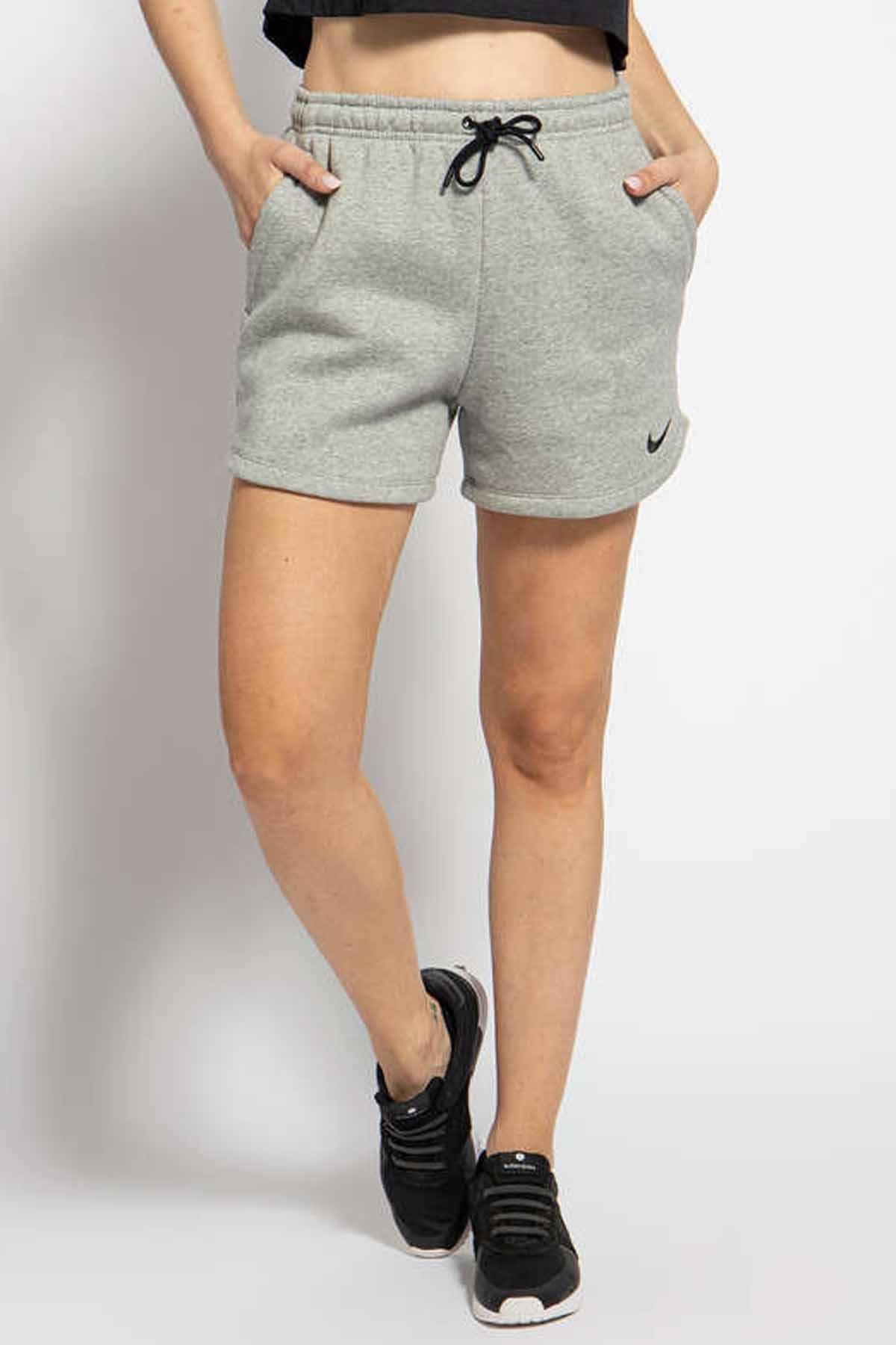 NIKEŞortNike Kadın Pamuklu Şort Kadın Şort Cw6963-063-GRI