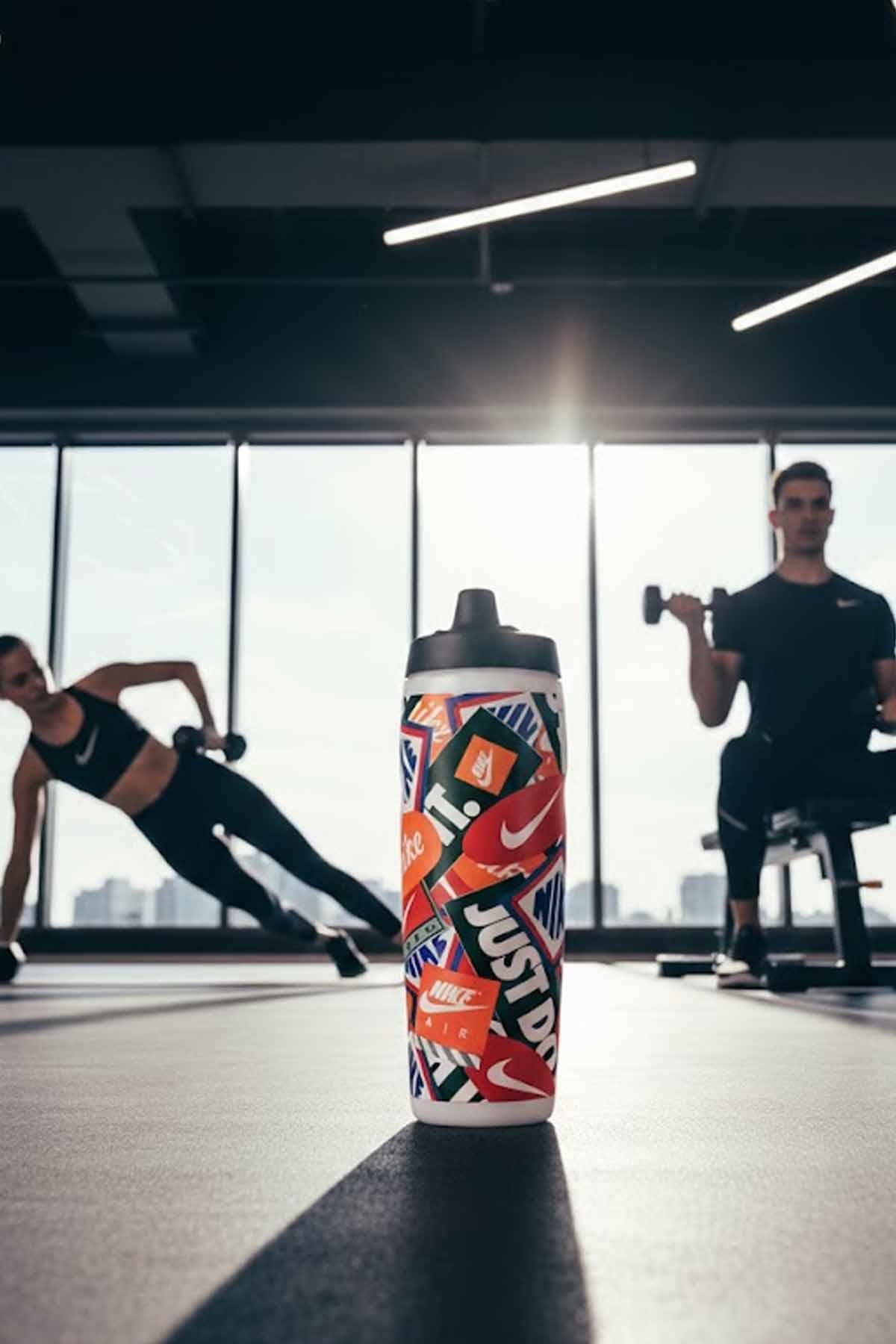 NIKESulukNike Refuel Bottle 24 Oz Graphic Unisex Suluk N.100.9956.918.24-Çok Renkli