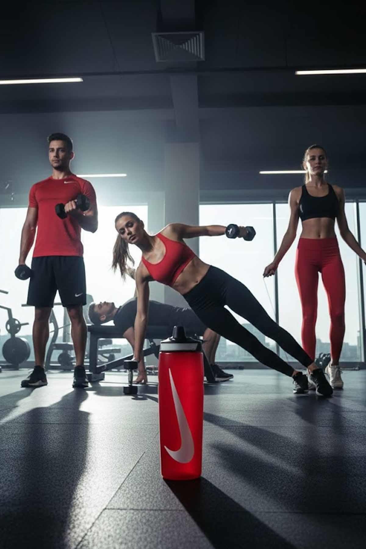 NIKESulukNike Refuel Bottle 24 Oz Unisex Suluk N.100.7666.692.24-Uni. Red