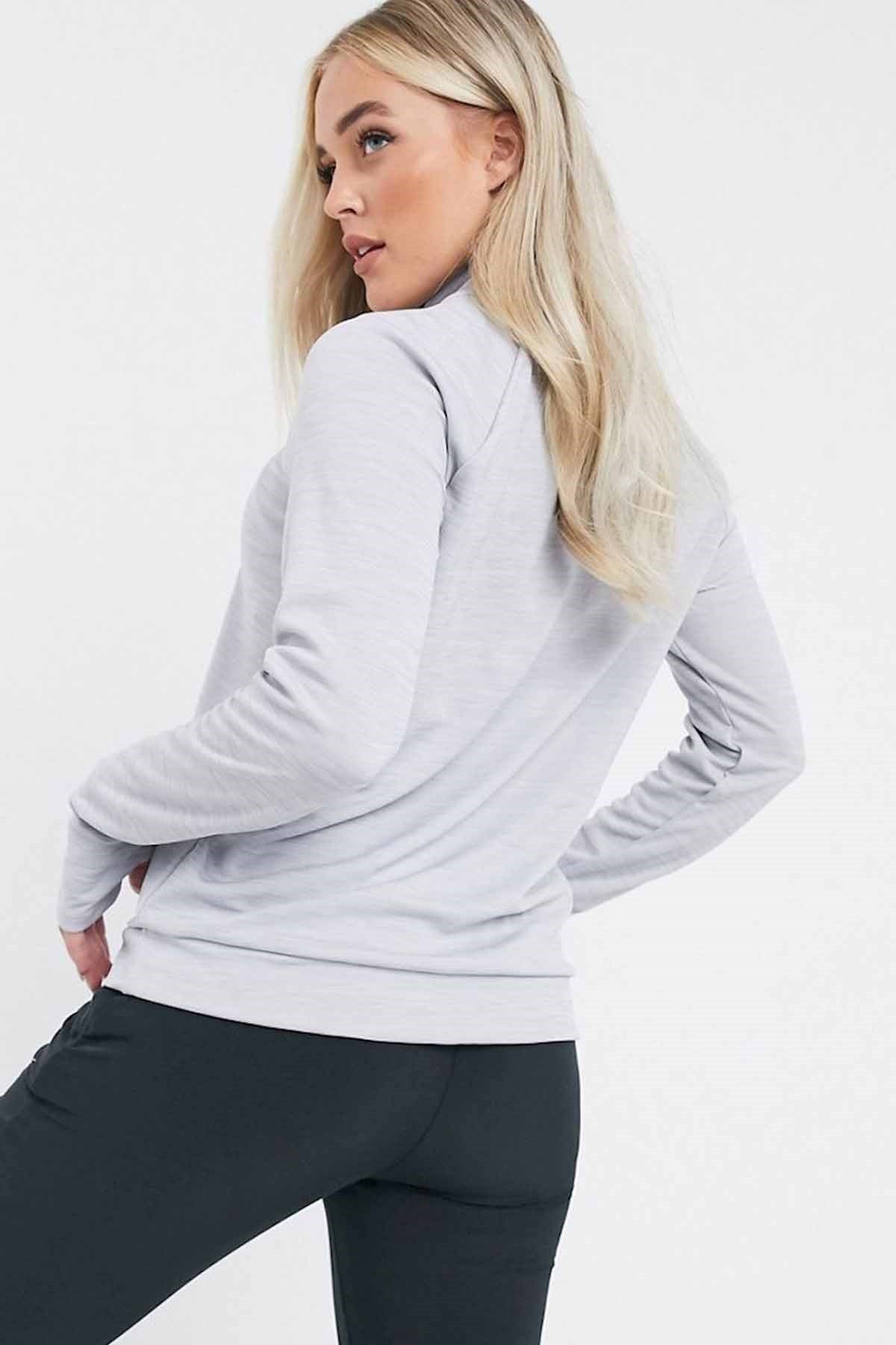 NIKESweatshirt1/4-Zip Running Top Kadın Sweatshirt CU3267-077-Gri